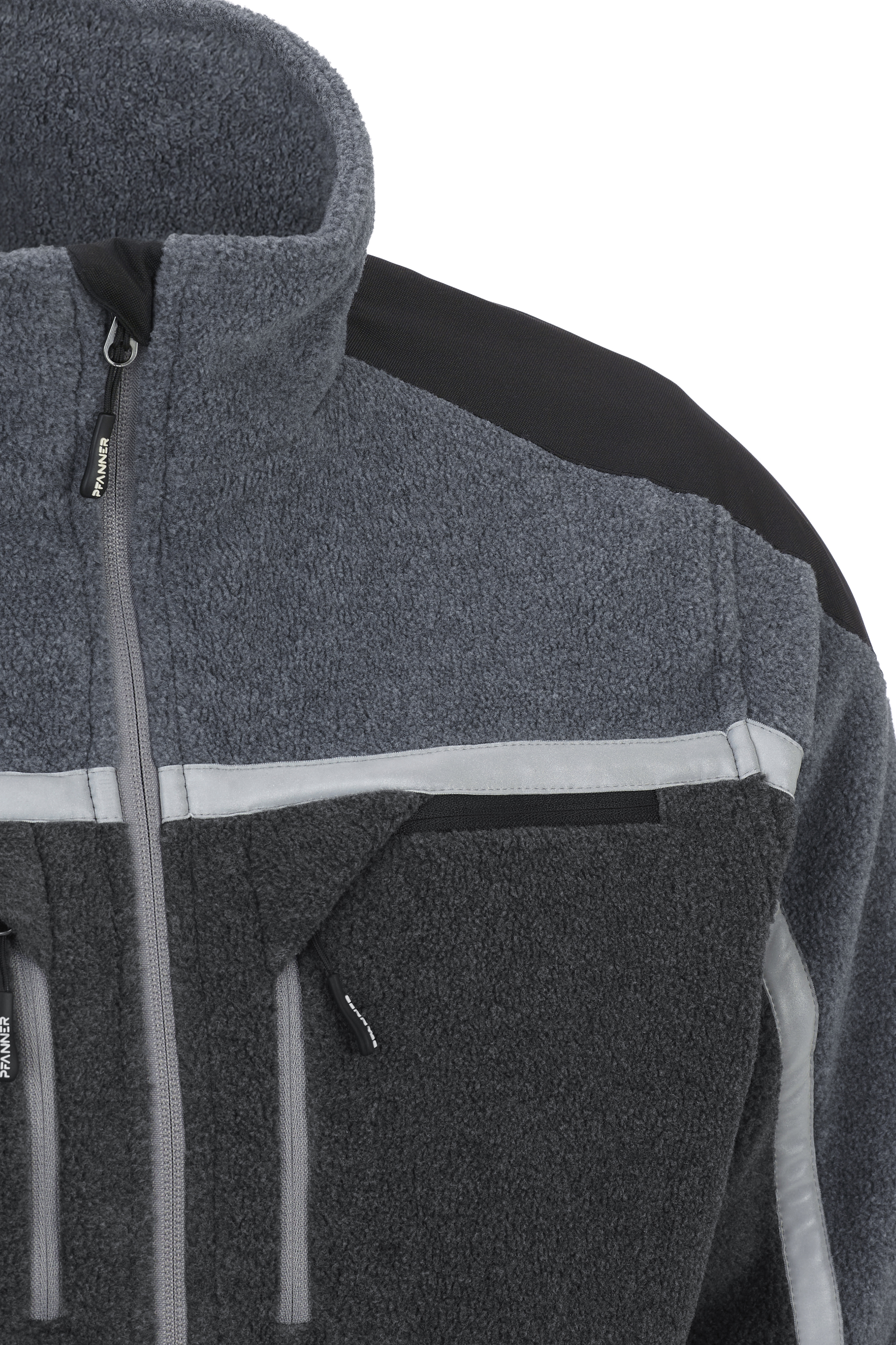 PFANNER Fleecejacke Jobby Colour Schwarz/Grau - bei KOX online bestellen | XX76165