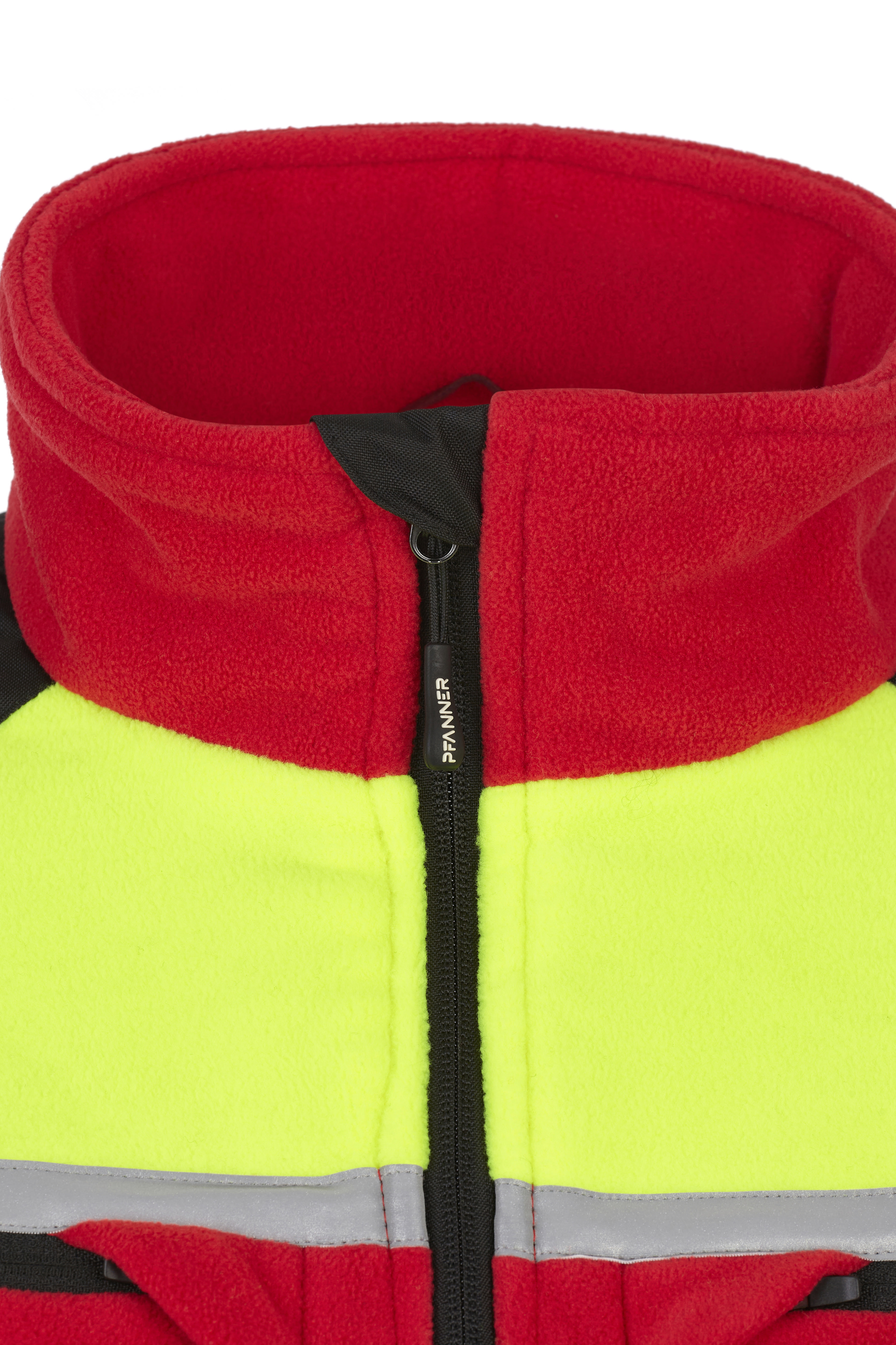 PFANNER Fleecejacke Jobby Colour Rot/Neongelb - bei KOX online bestellen | XX76166