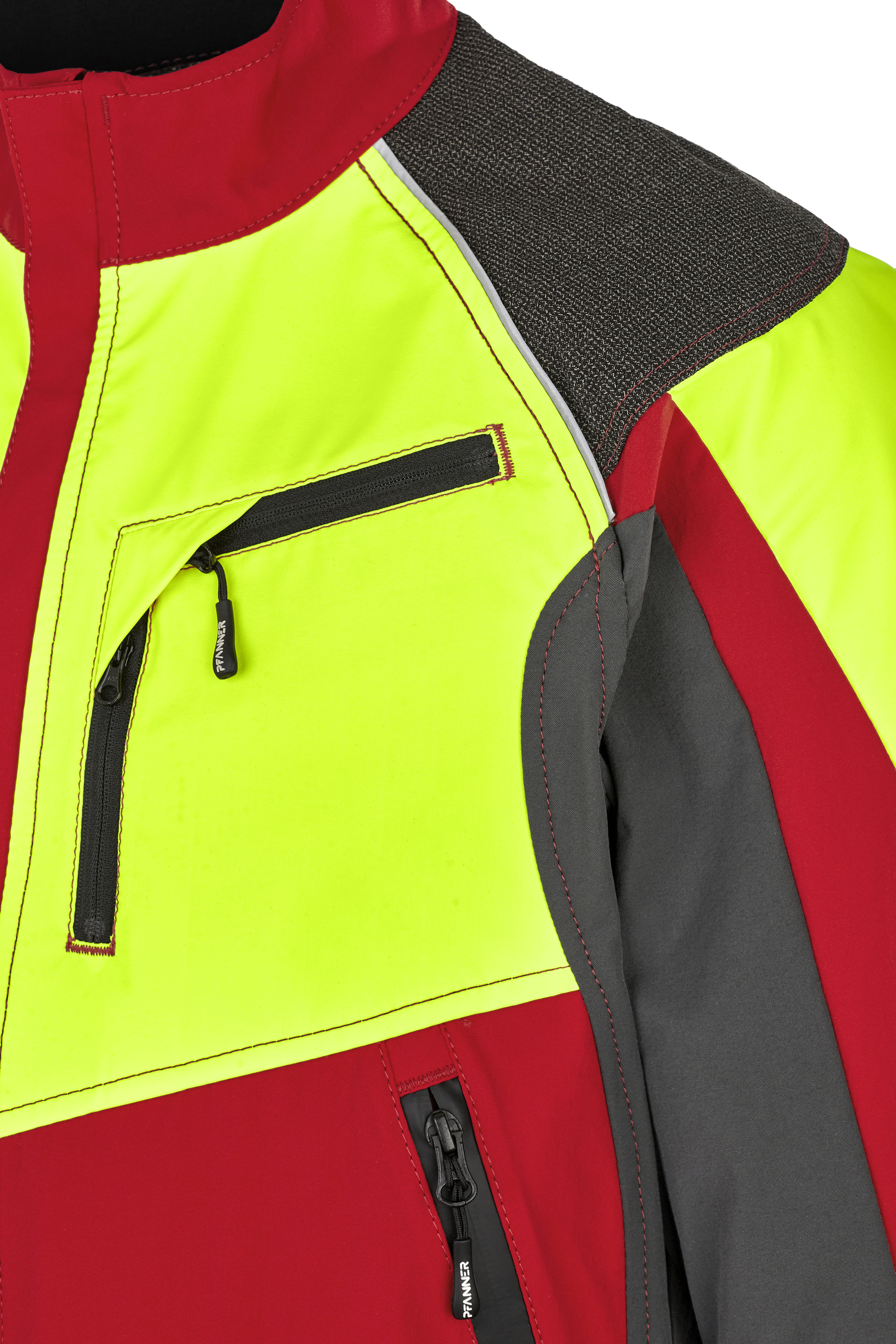 PFANNER Ventilation Forstjacke Rot/Neongelb - bei KOX online bestellen | XX76167