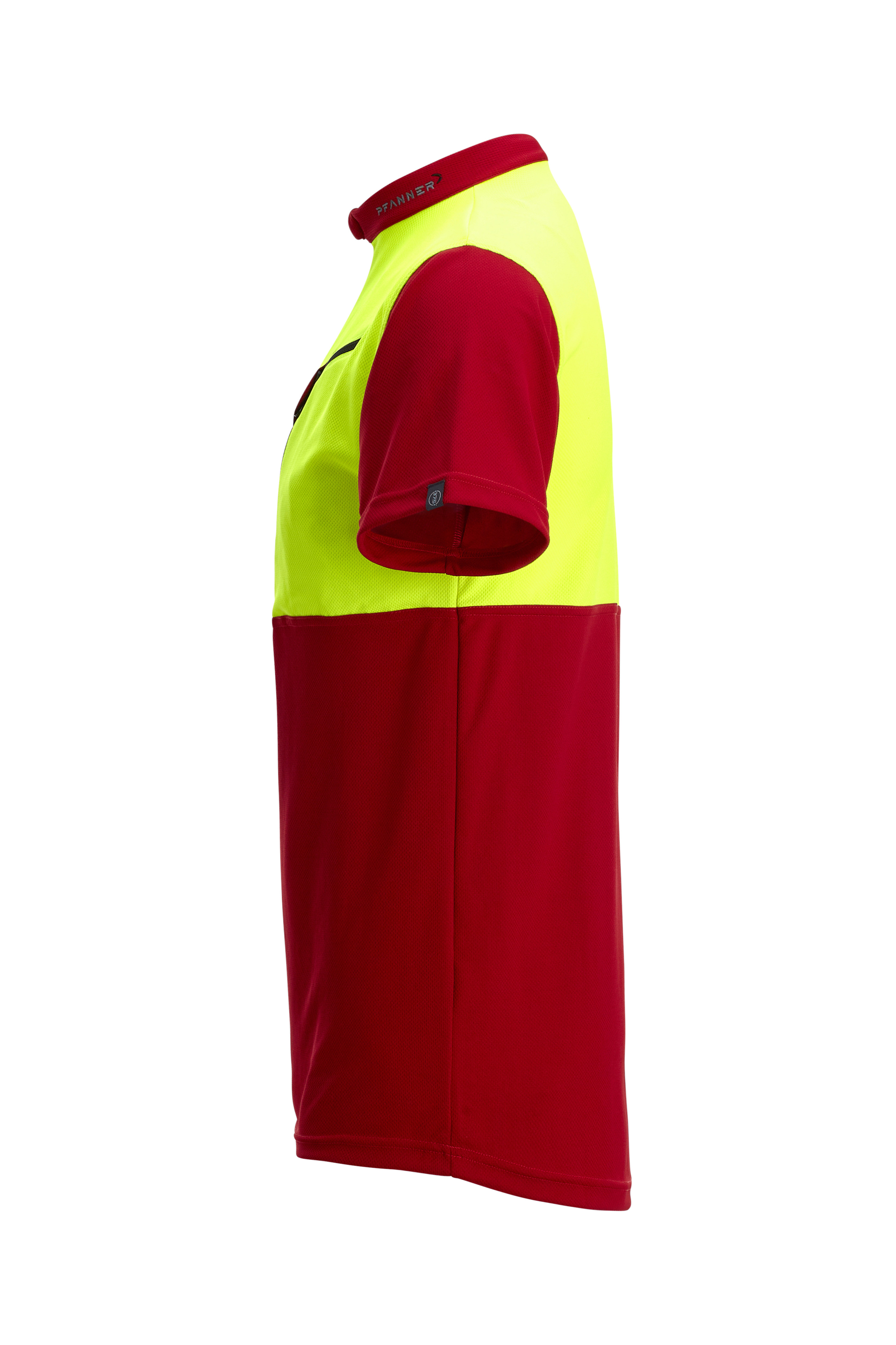 PFANNER Funktionsshirt Zipp Neck Kurzarm Rot/Neongelb - bei KOX online bestellen | XX77199