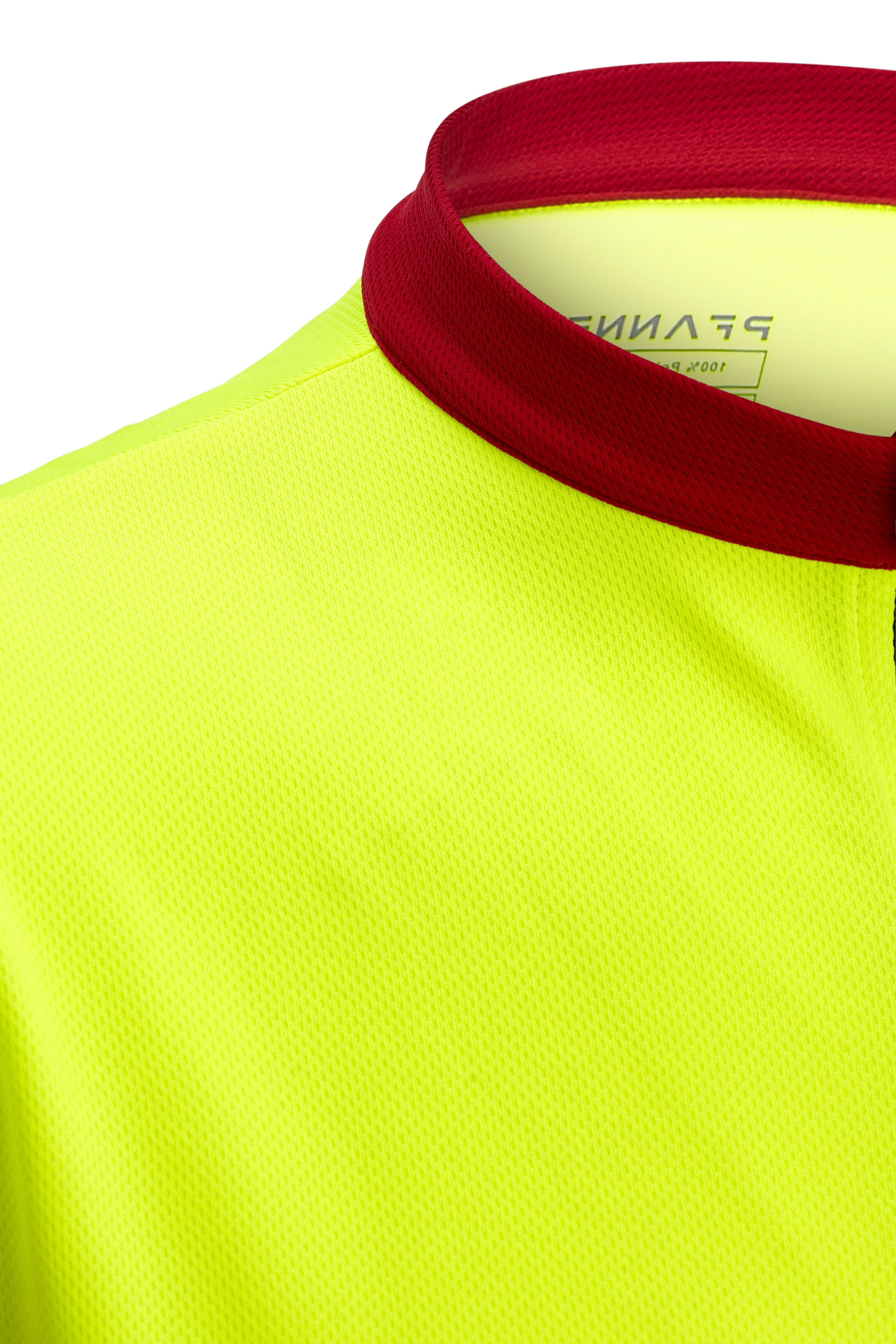 PFANNER Funktionsshirt Zipp Neck Kurzarm Rot/Neongelb - bei KOX online bestellen | XX77199