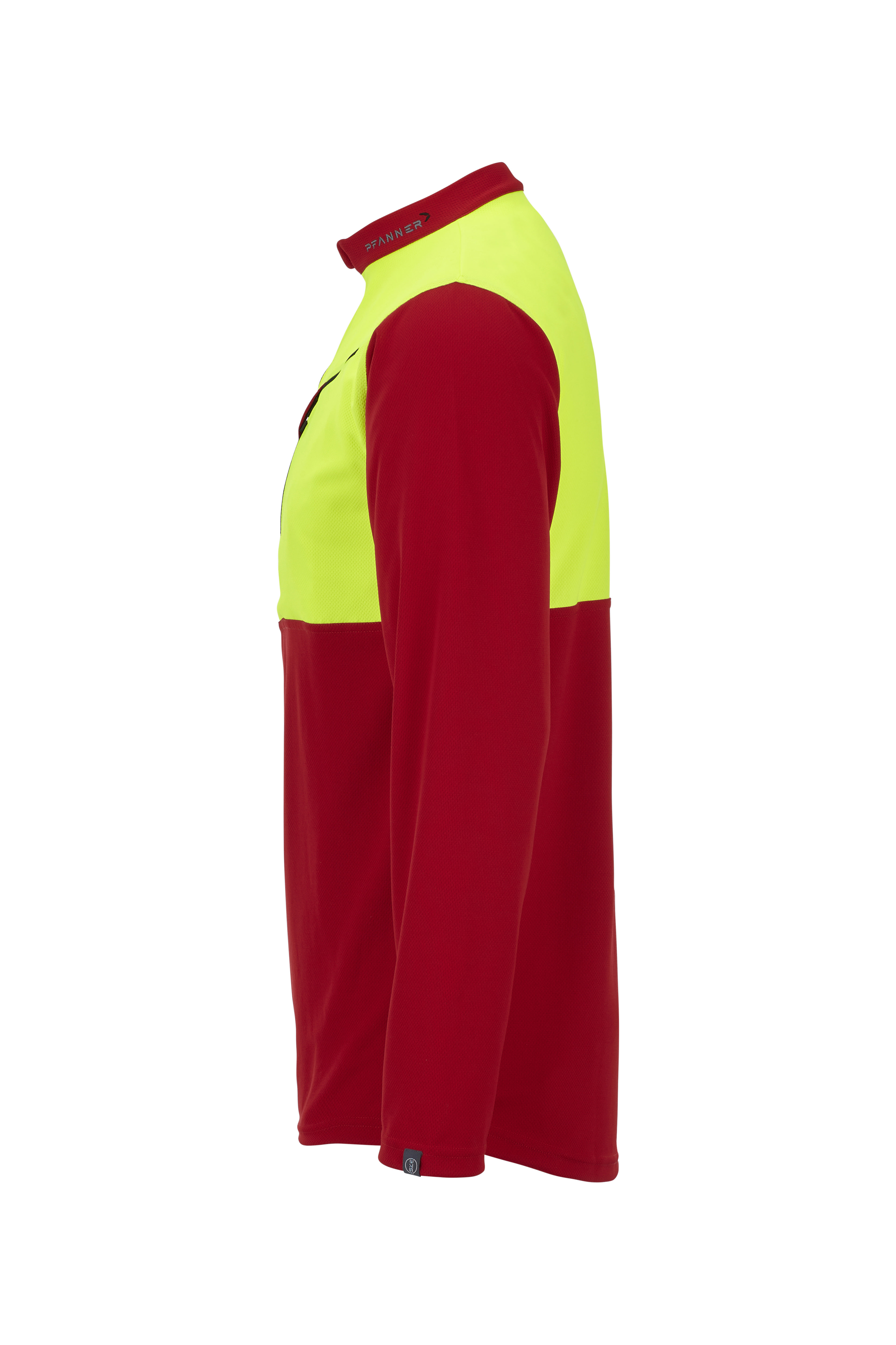 PFANNER Funktionsshirt Zipp Neck Langarm Rot/Neongelb - bei KOX online bestellen | XX77200