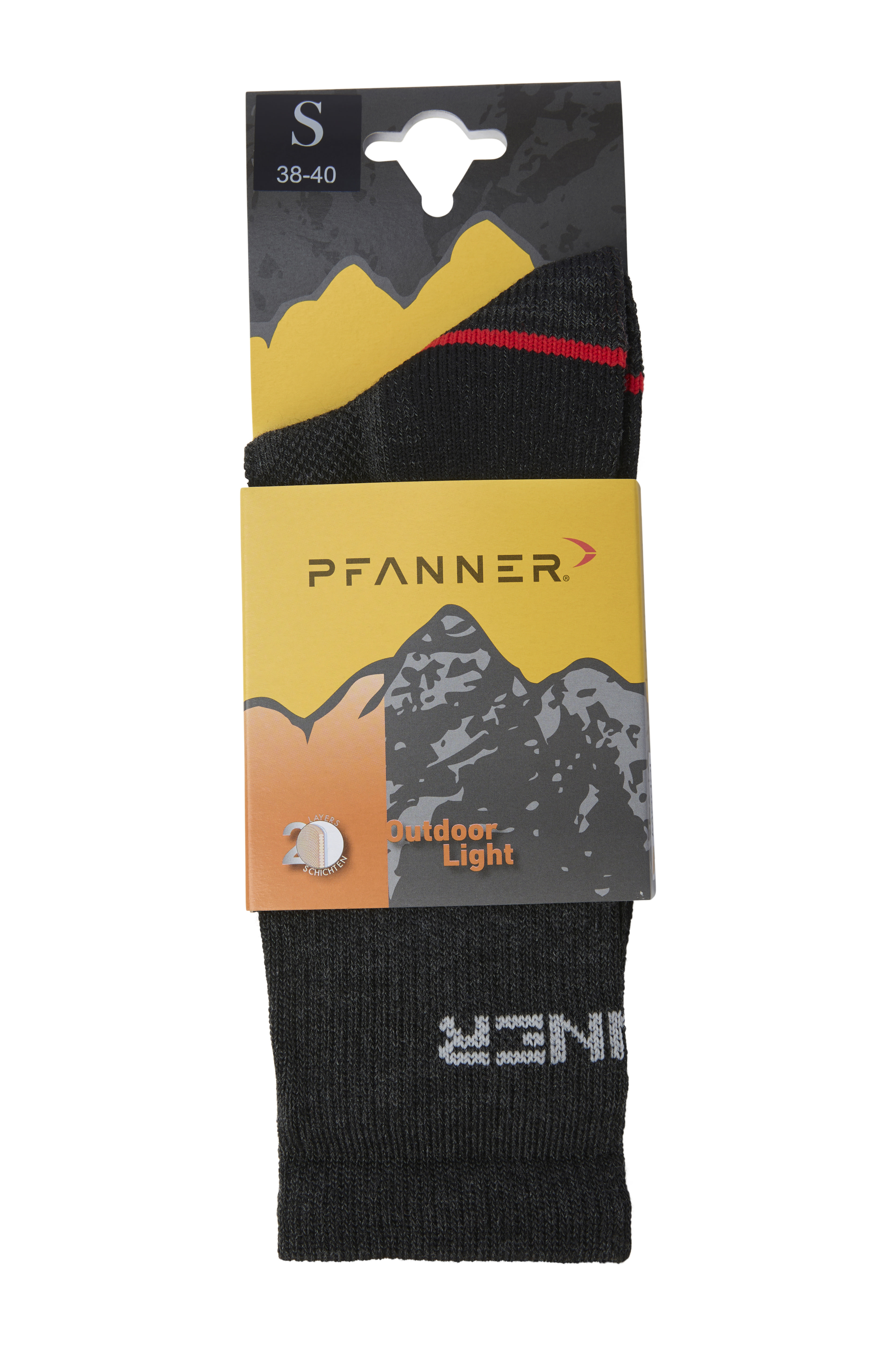PFANNER Funktionssocken Outdoor Light Schwarz - bei KOX online bestellen | XX77315