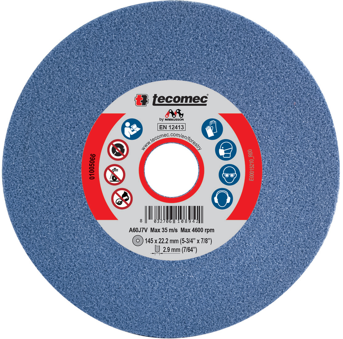 Tecomec slijpschijf 2, 9mm voor takzaagkettingen 1/4