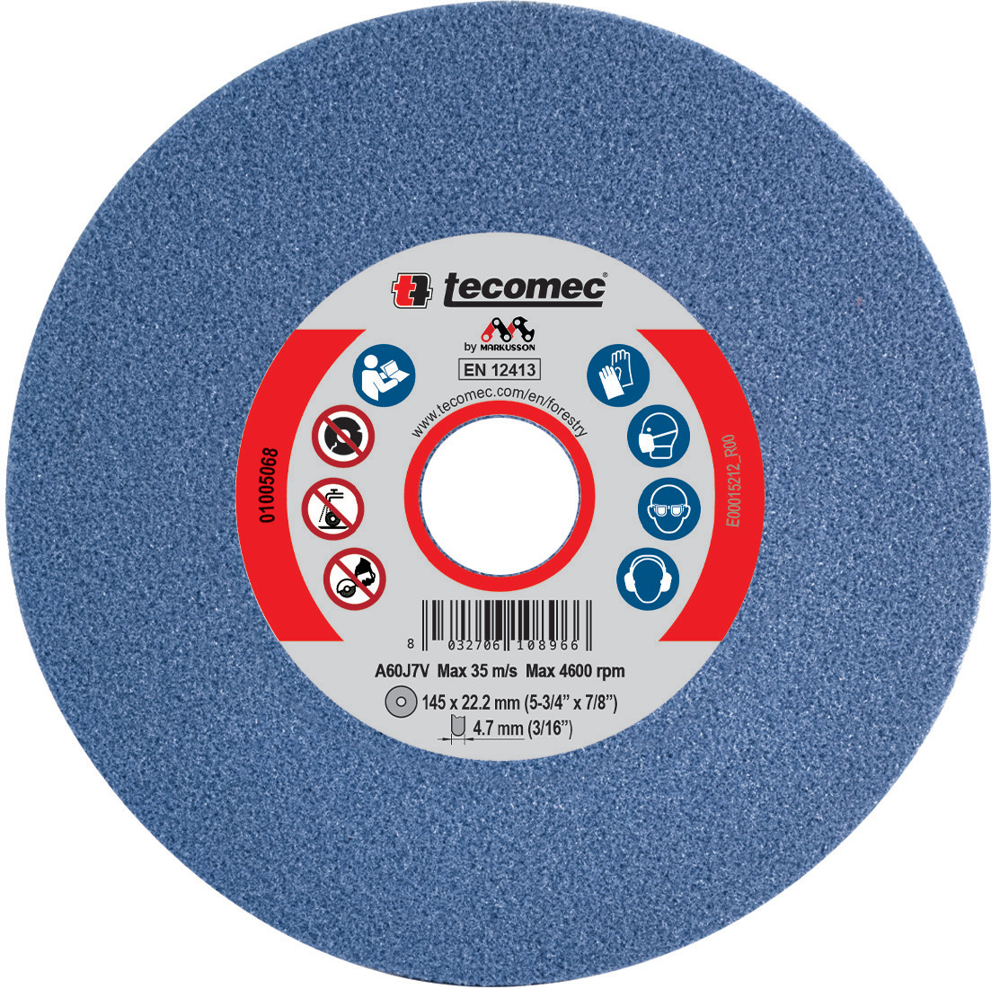 Tecomec slijpschijf 4, 7mm voor takzaagkettingen 1/4