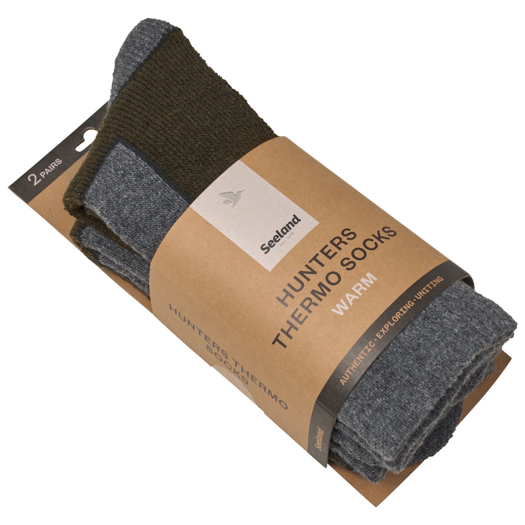 Seeland Jagdsocken Field Thermo 2er-Pack Pine Green Melange/Grey Melange - bei KOX online bestellen | XXSL5580179-43