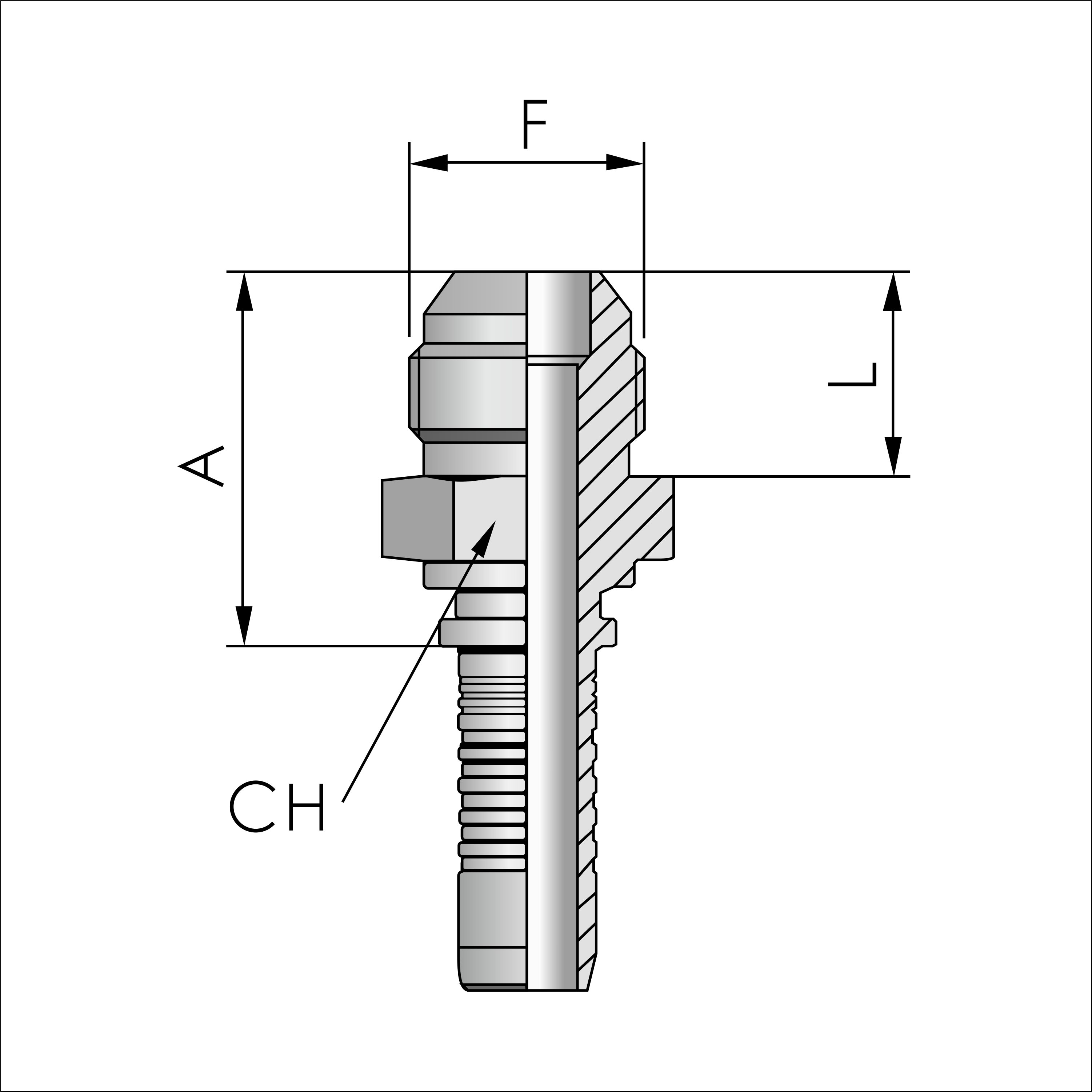 Raccord  sertir JIC 1