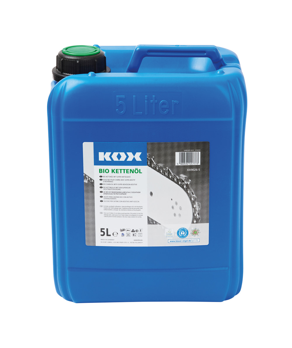 Huile adhrente pour chane de trononneuse KOX Bio 5L - commander en ligne chez KOX | XX9026-5