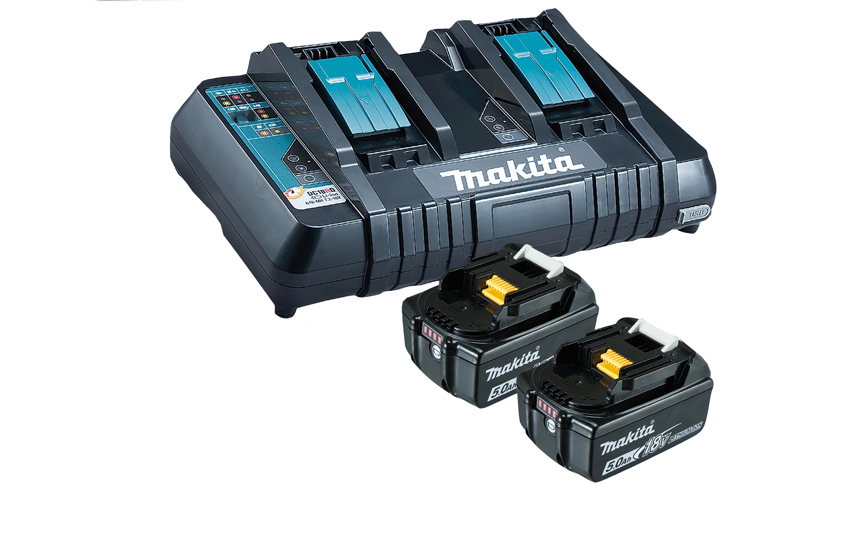 Makita Set Akku und Ladegert / Makita Power Source Kit inkl. 3, 0 Ah, 2 x 18 V Akkus - bei KOX online bestellen | XXMAK-PSK-3.0