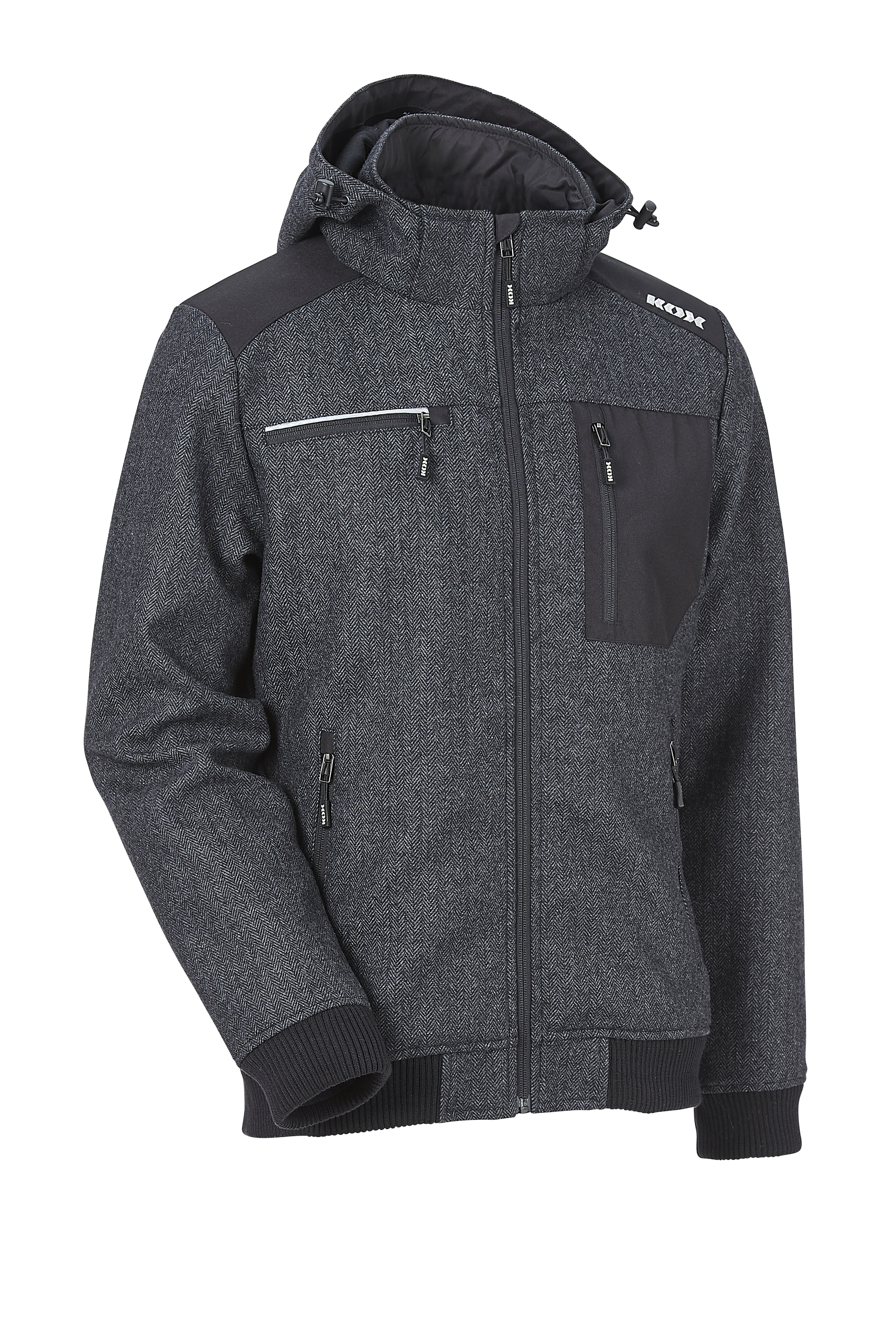 KOX Tweed Jacke Grau/Schwarz Gre 3XL - bei KOX online bestellen | XX76125-06