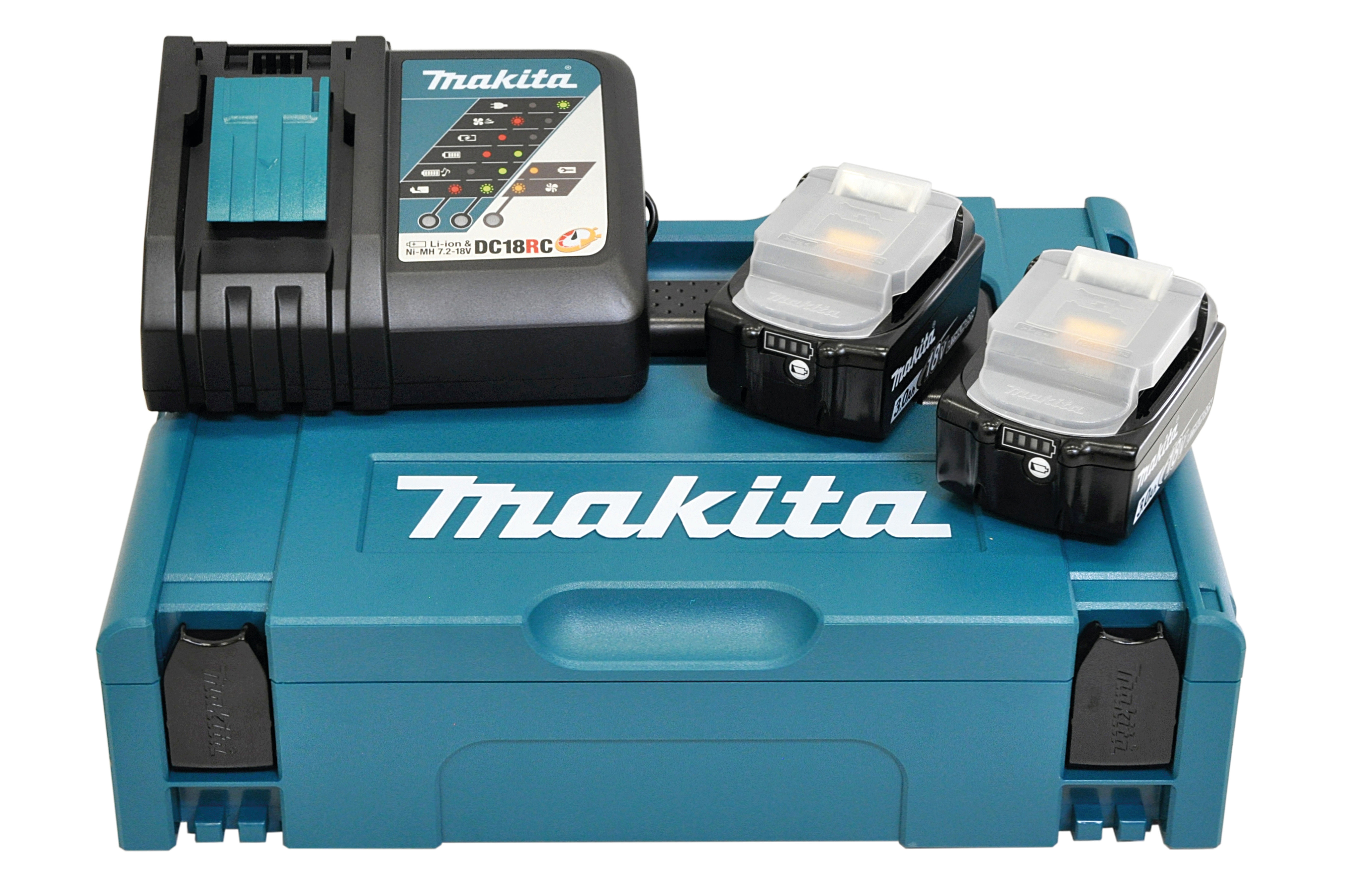 Makita Set Akku und Ladegert / Makita Power Source Kit inkl. 3, 0 Ah, 2 x 18 V Akkus - bei KOX online bestellen | XXMAK-PSK-3.0