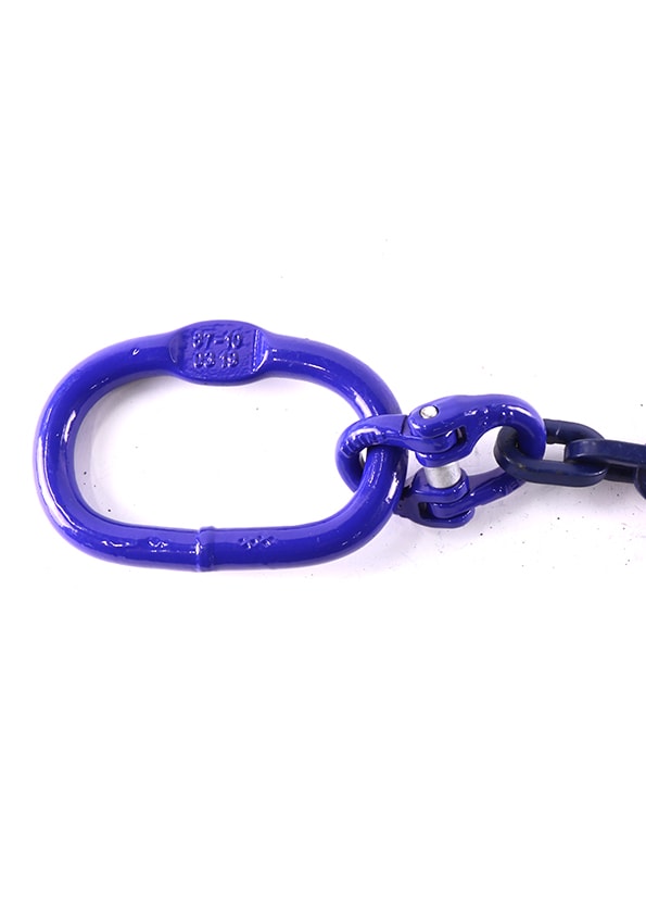 Chane carre avec crochet  boucles et maillon de suspension, qualit 10, force de traction admissible LC 6000 daN, longueur 2, 5 m, chane  8 mm - commander en ligne chez KOX | XXGLKRS-08-25-10
