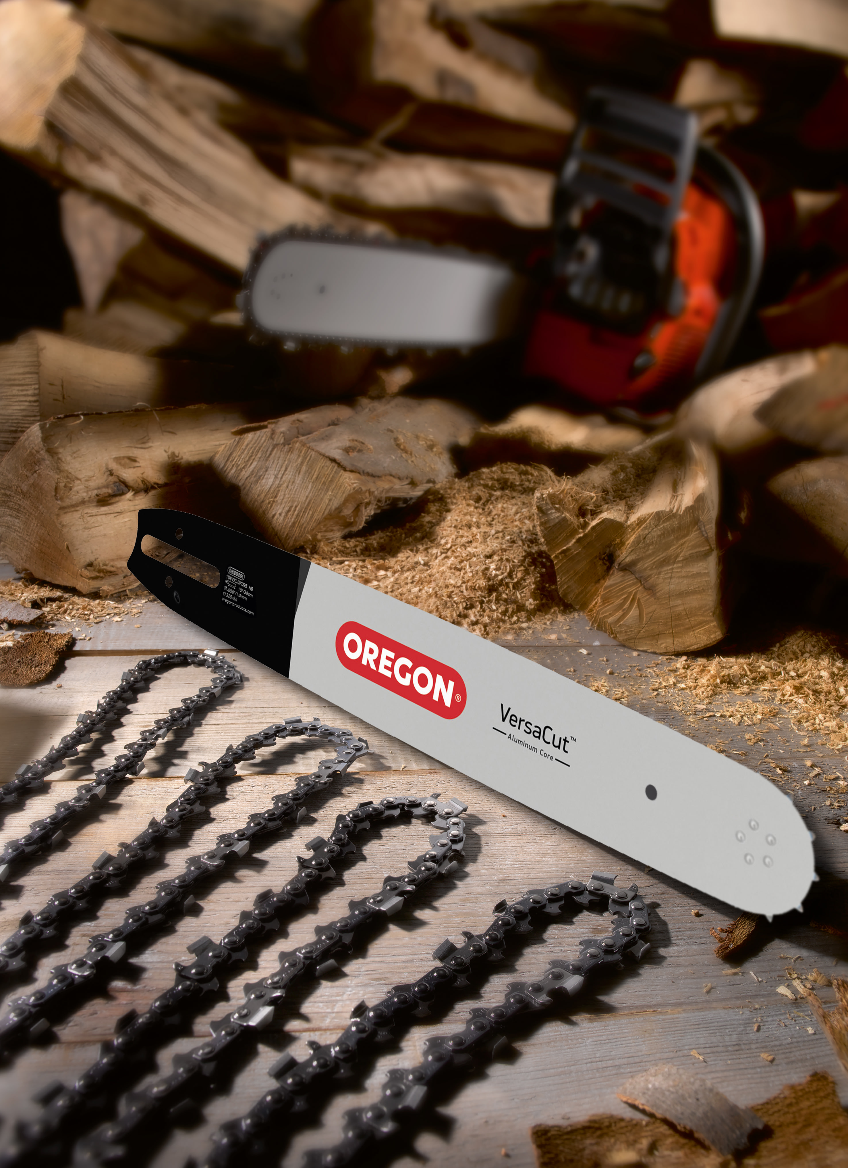 Oregon VersaCut Spar-Satz mit Fhrungsschiene und 4 Halbmeiel Sgeketten 325
