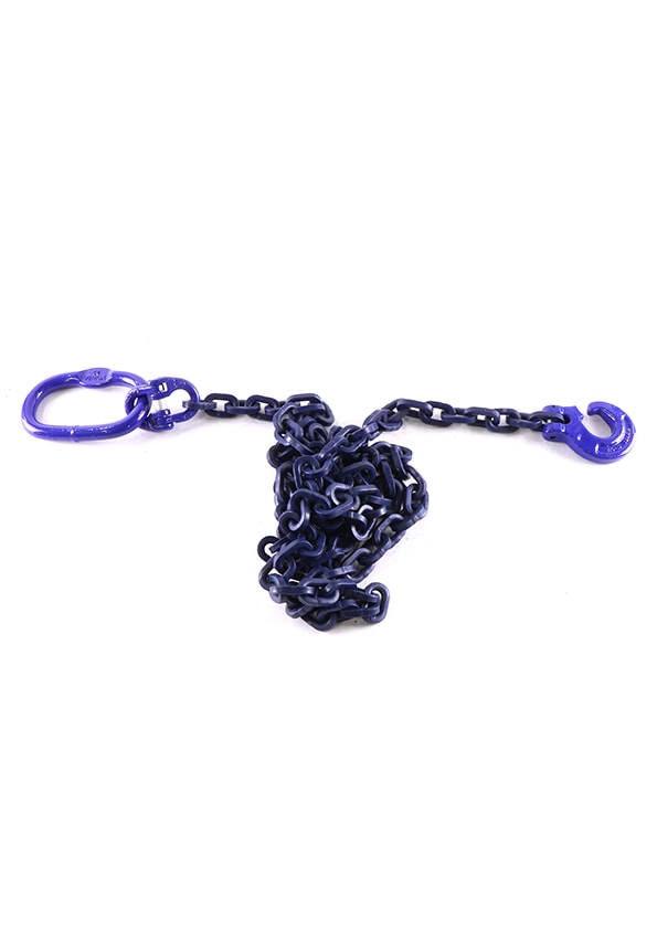 Chane carre avec crochet  boucles et maillon de suspension, qualit 10, force de traction admissible LC 4500 daN, longueur 2, 5 m, chane  7 mm - commander en ligne chez KOX | XXGLKRS-07-25-10