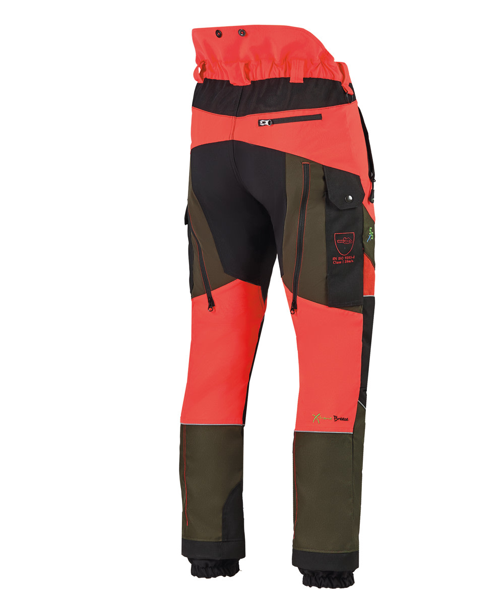 PSS Schnittschutzhose X-treme Breeze Neonrot/Grn Gre 102 schlank und gro - bei KOX online bestellen | XX71230-102