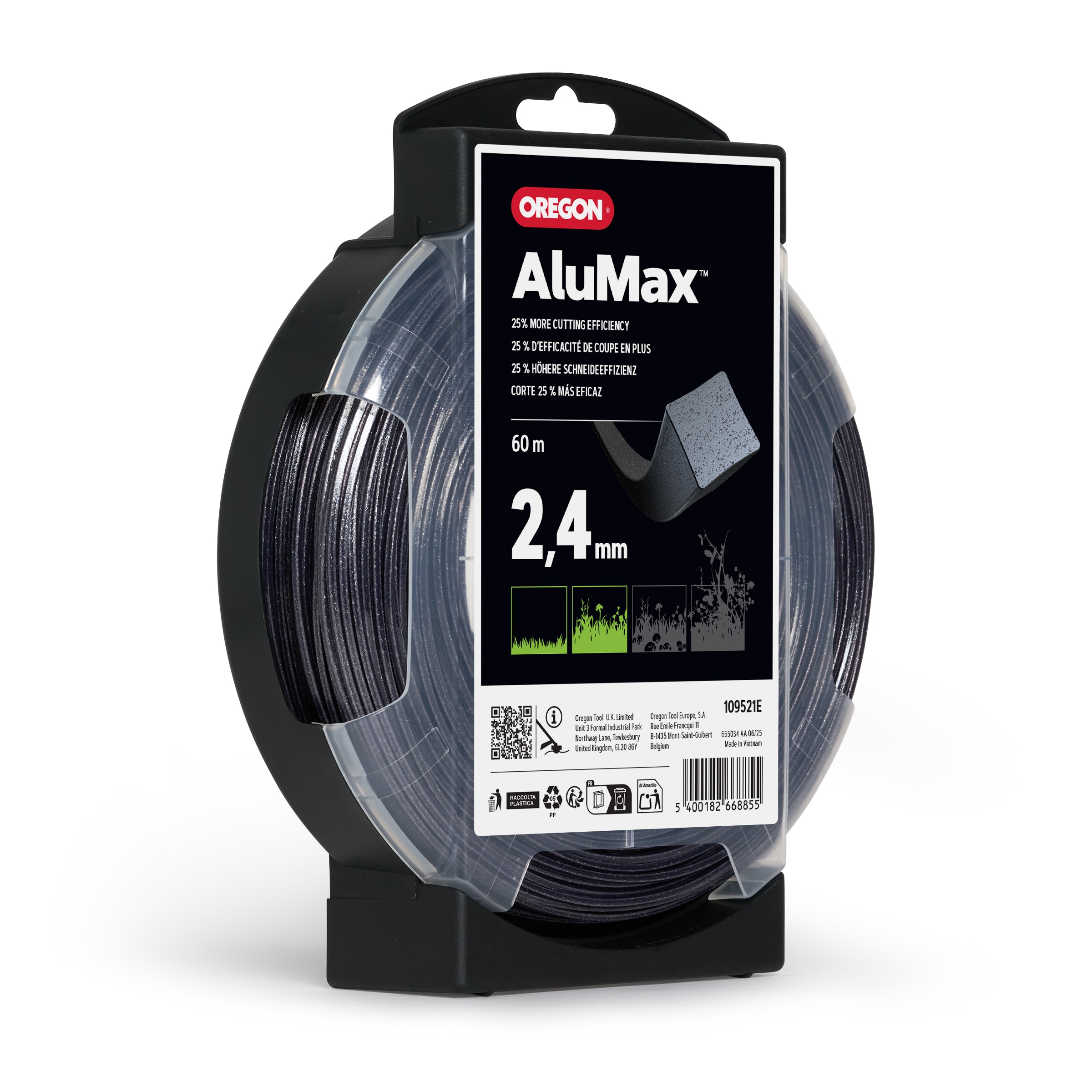Oregon maaidraad AluMax vierkant, diameter 2, 4 mm, lengte 60 m - bij KOX online bestellen | 109521E