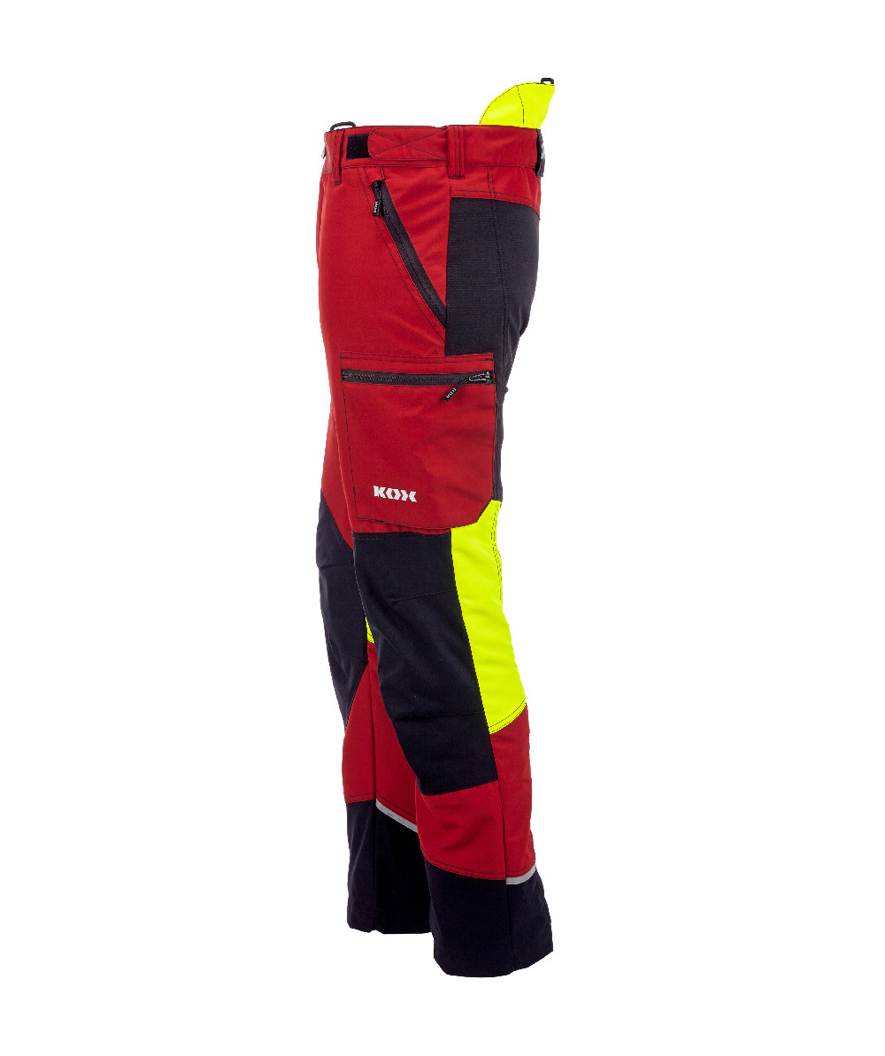 KOX Schnittschutzhose Duro 3.0 Rot/Gelb Gre 29 untersetzt - bei KOX online bestellen | XX71233-29