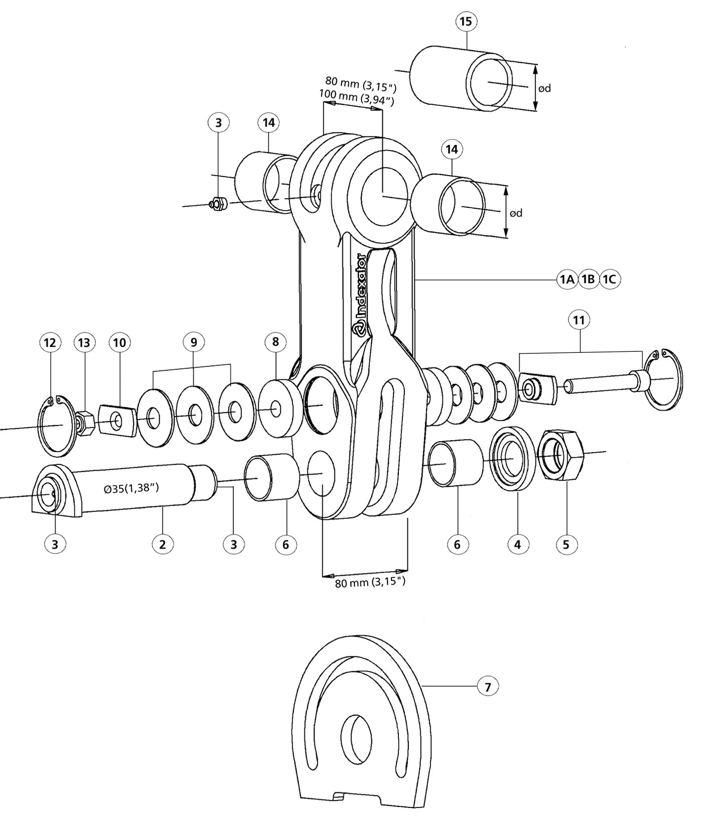 Indexator Pendelbremse 80-80 HD - bei KOX online bestellen | XXIN5006603