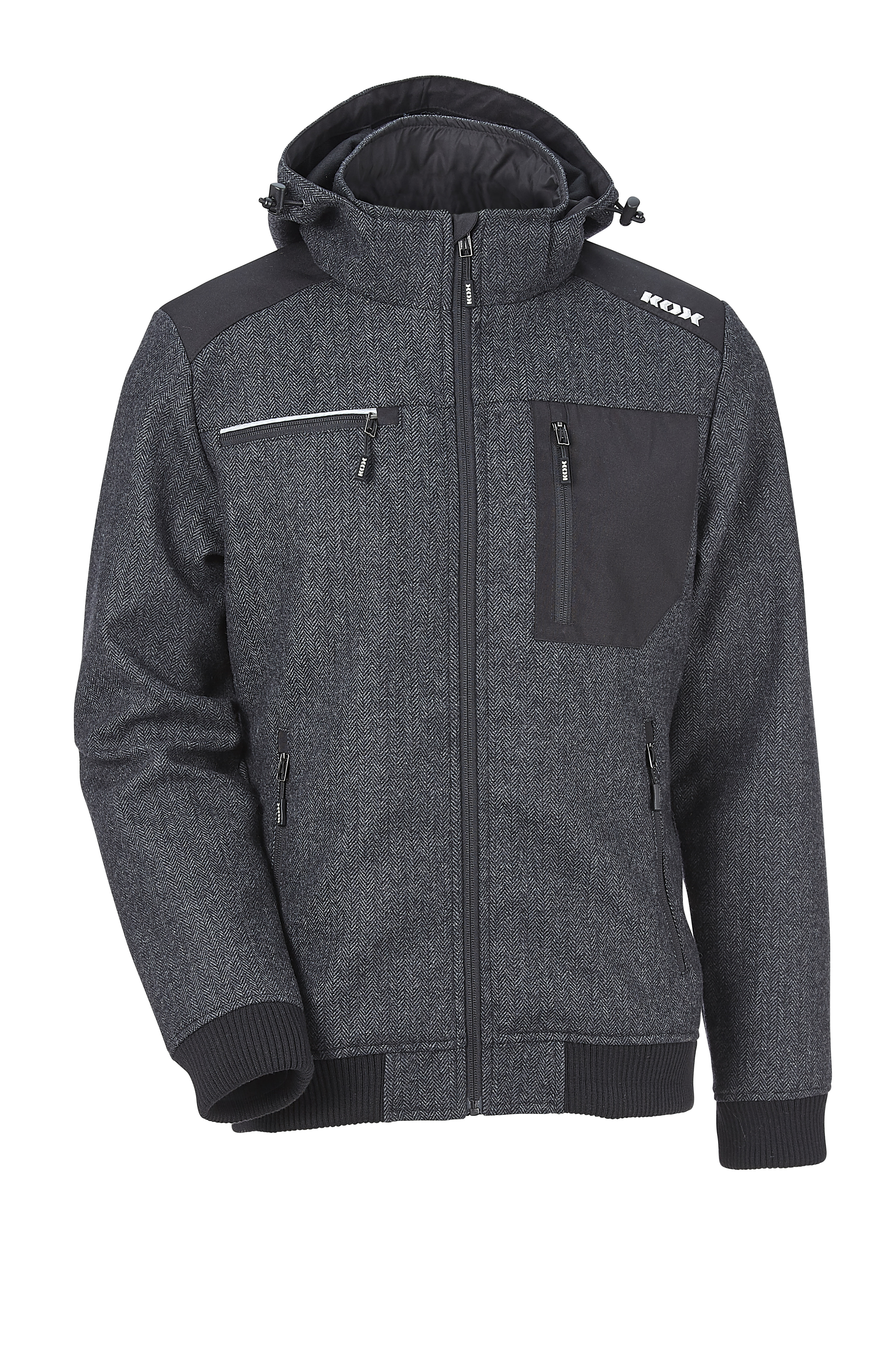 KOX Tweed Jacke Grau/Schwarz Gre 3XL - bei KOX online bestellen | XX76125-06