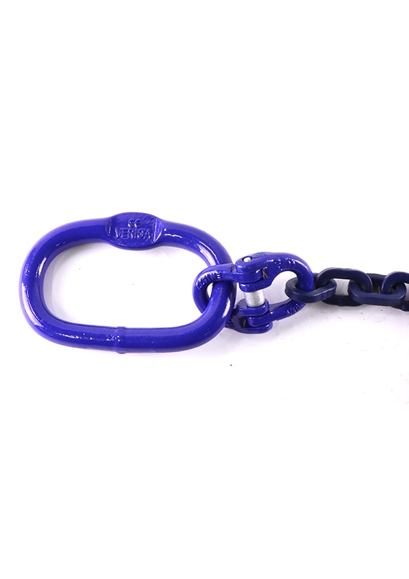 Chane carre avec crochet  boucles et maillon de suspension, qualit 10, force de traction admissible LC 8500 daN, longueur 2, 5 m, chane  10 mm - commander en ligne chez KOX | XXGLKRS-10-25-10