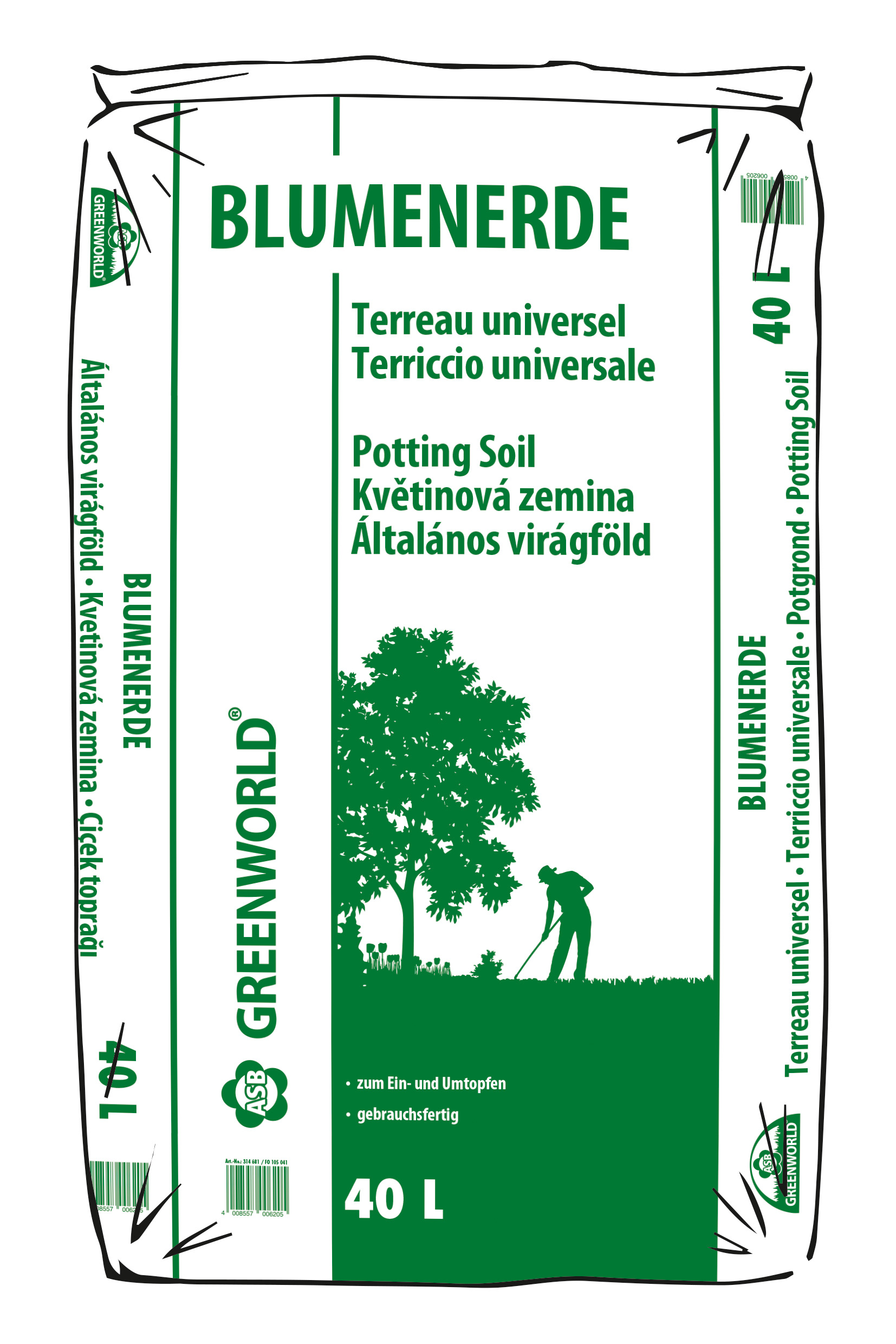 Greenworld Blumenerde 60 x 40 L - bei KOX online bestellen | XX91341