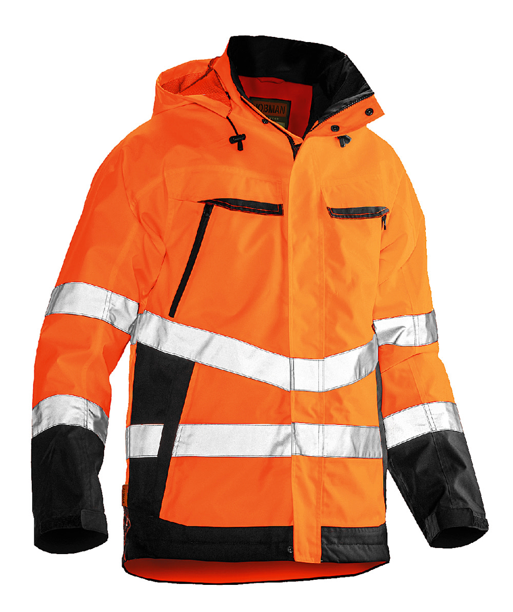 Jobman Softshelljacke HiVis 1283 Orange/Schwarz Gr��e M - bei KOX online bestellen | XXJB1283O-M