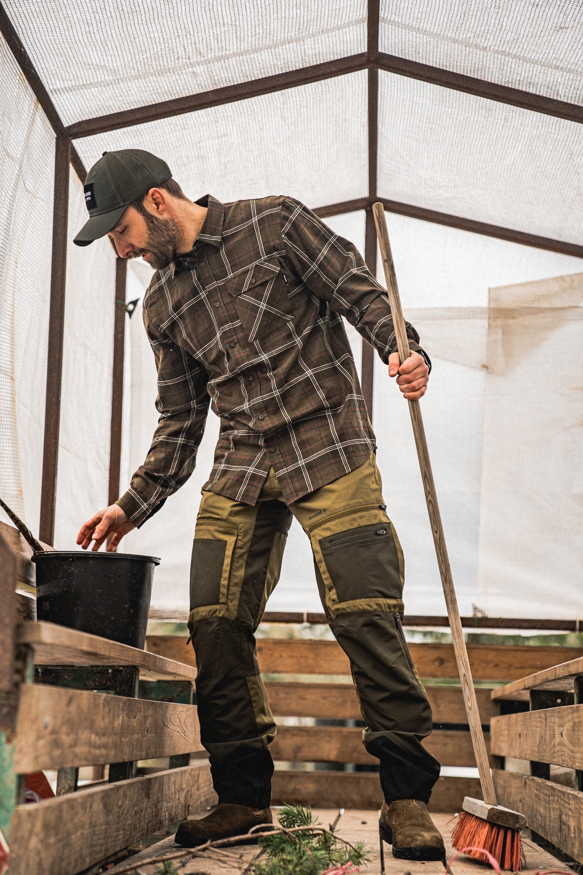 Seeland Flanellhemd Glen Pine Green Check - bei KOX online bestellen | XXSL3028003