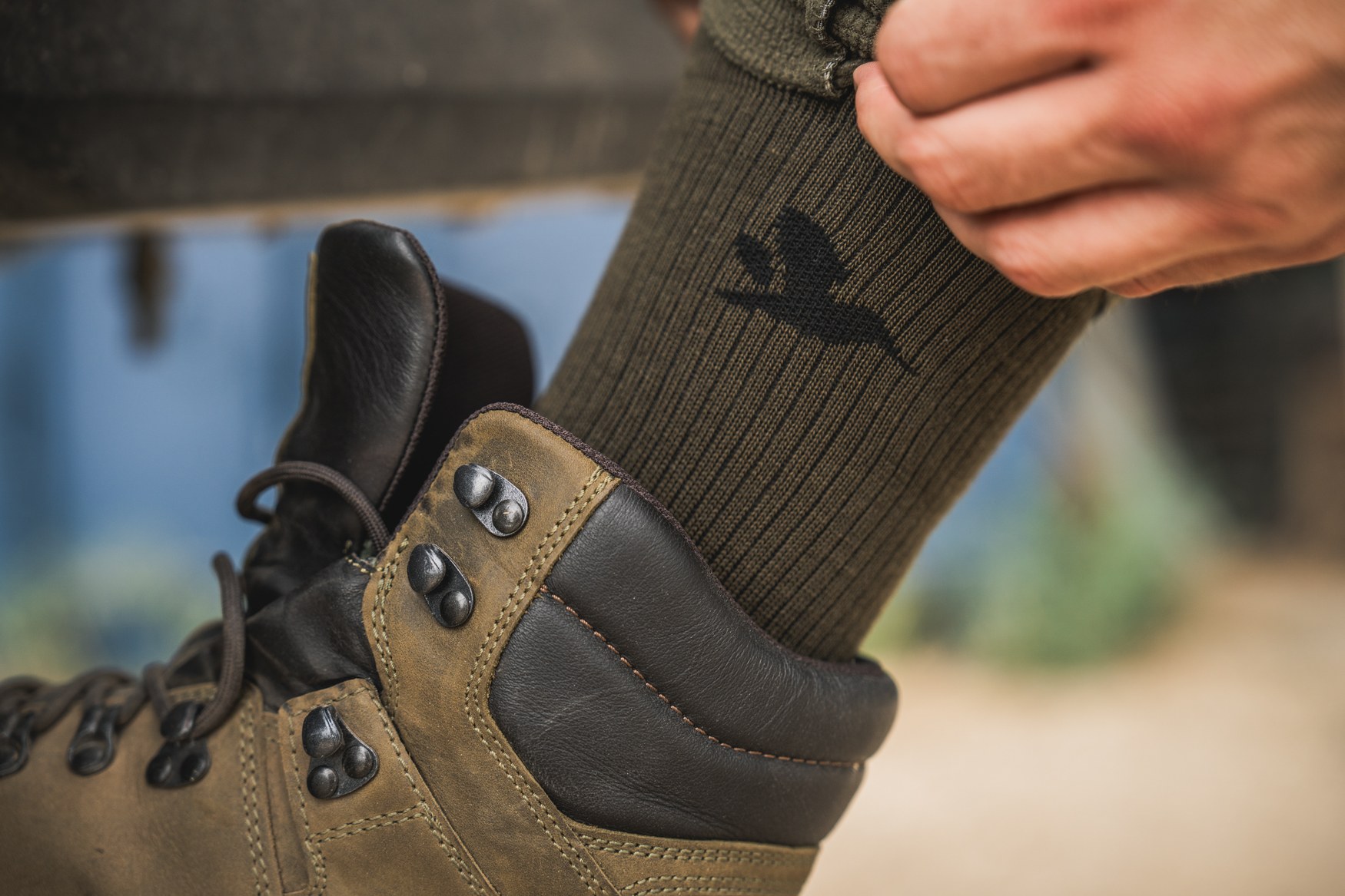 Seeland Jagdsocken Field Merino 2er-Pack Pine Green/Military Olive - bei KOX online bestellen | XXSL4331040-43