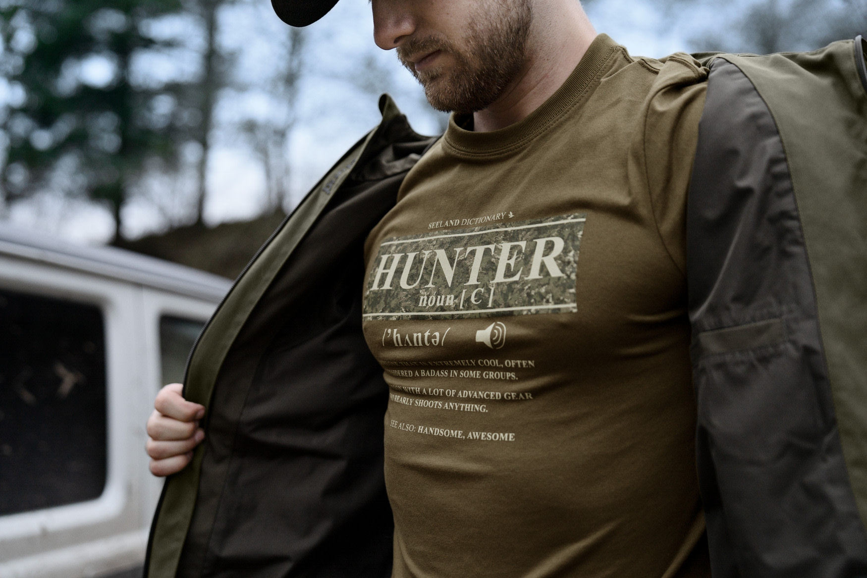 Seeland Jagdshirt Dictionary Military Olive - bei KOX online bestellen | XXSL8490037