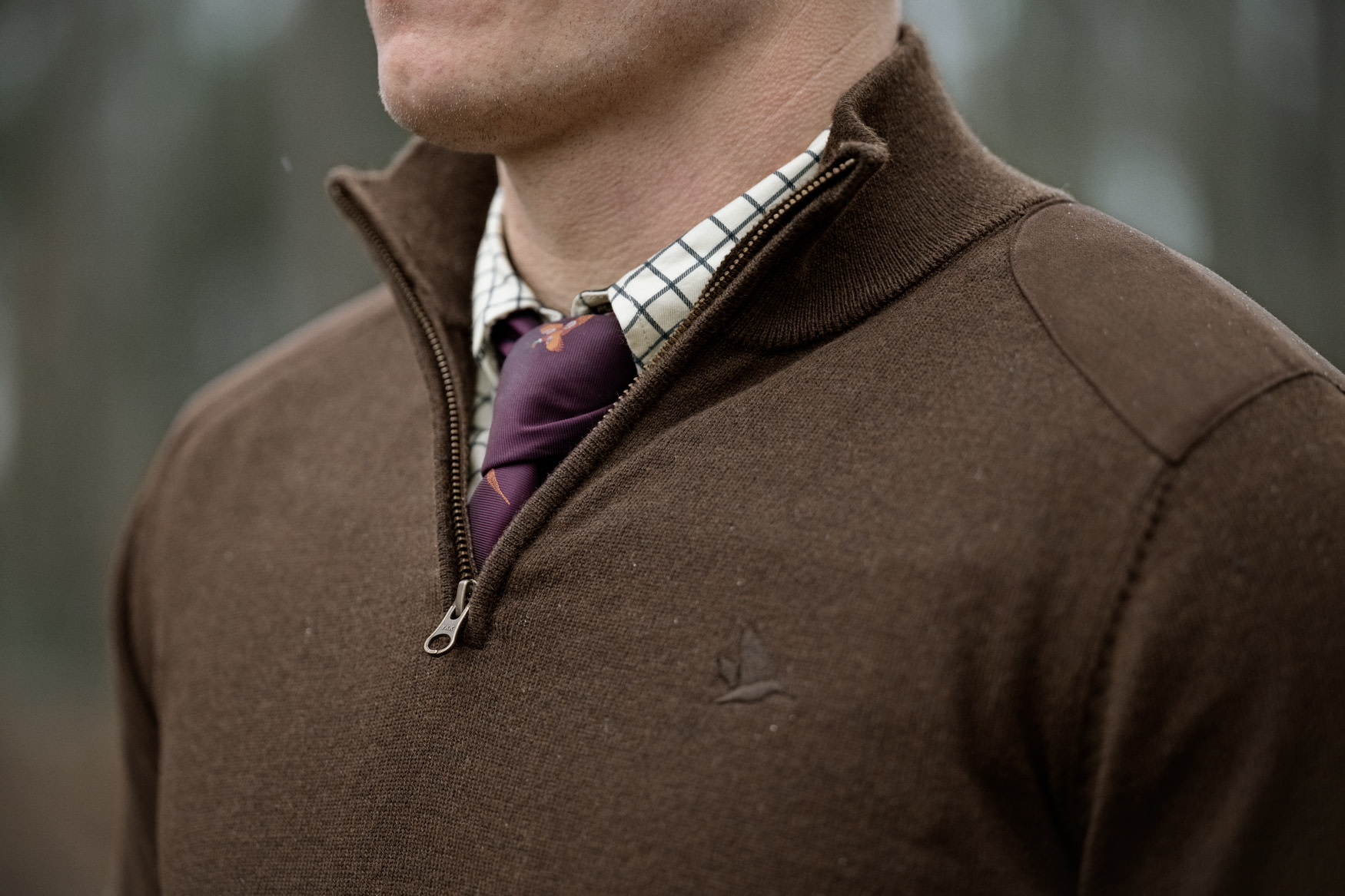 Seeland Jagdpullover Pine Half Zip Dark Brown - bei KOX online bestellen | XXSL9831007