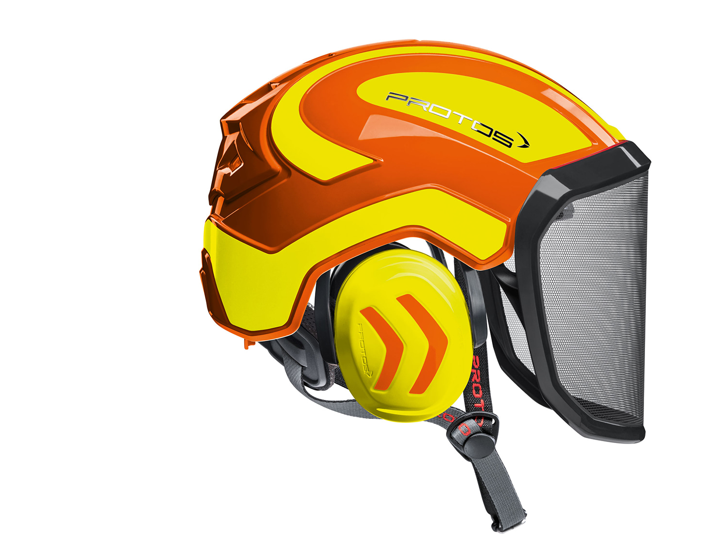  PROTOS Casque forestier / casque de protection KOX Integral Arborist F39 Orange/jaune fluo - commander en ligne chez KOX | XX74134 