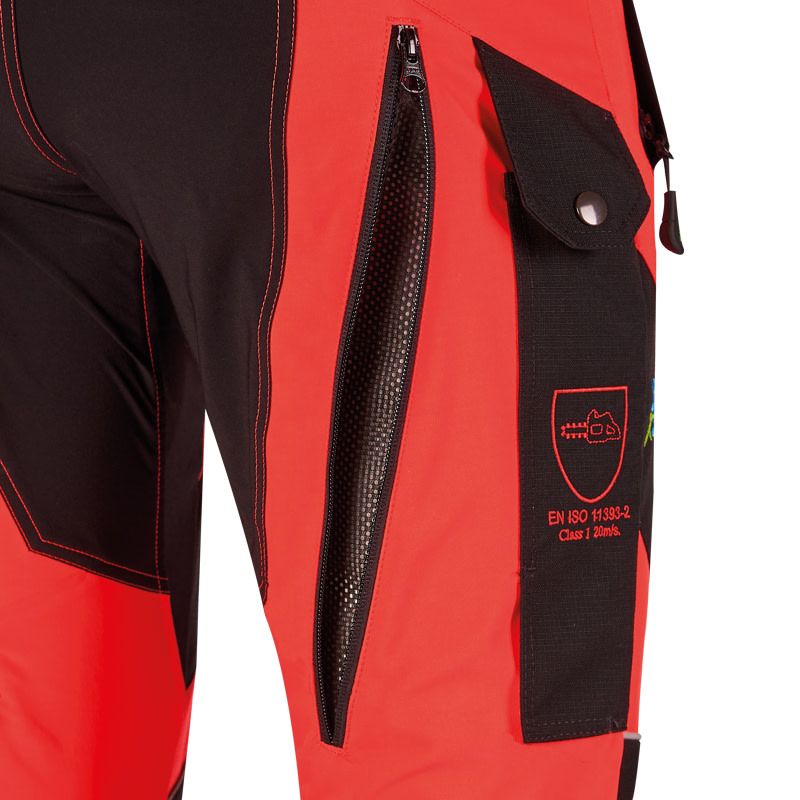 PSS Schnittschutzhose X-treme Breeze HiVis Neonrot 28 - bei KOX online bestellen | XX71239-28