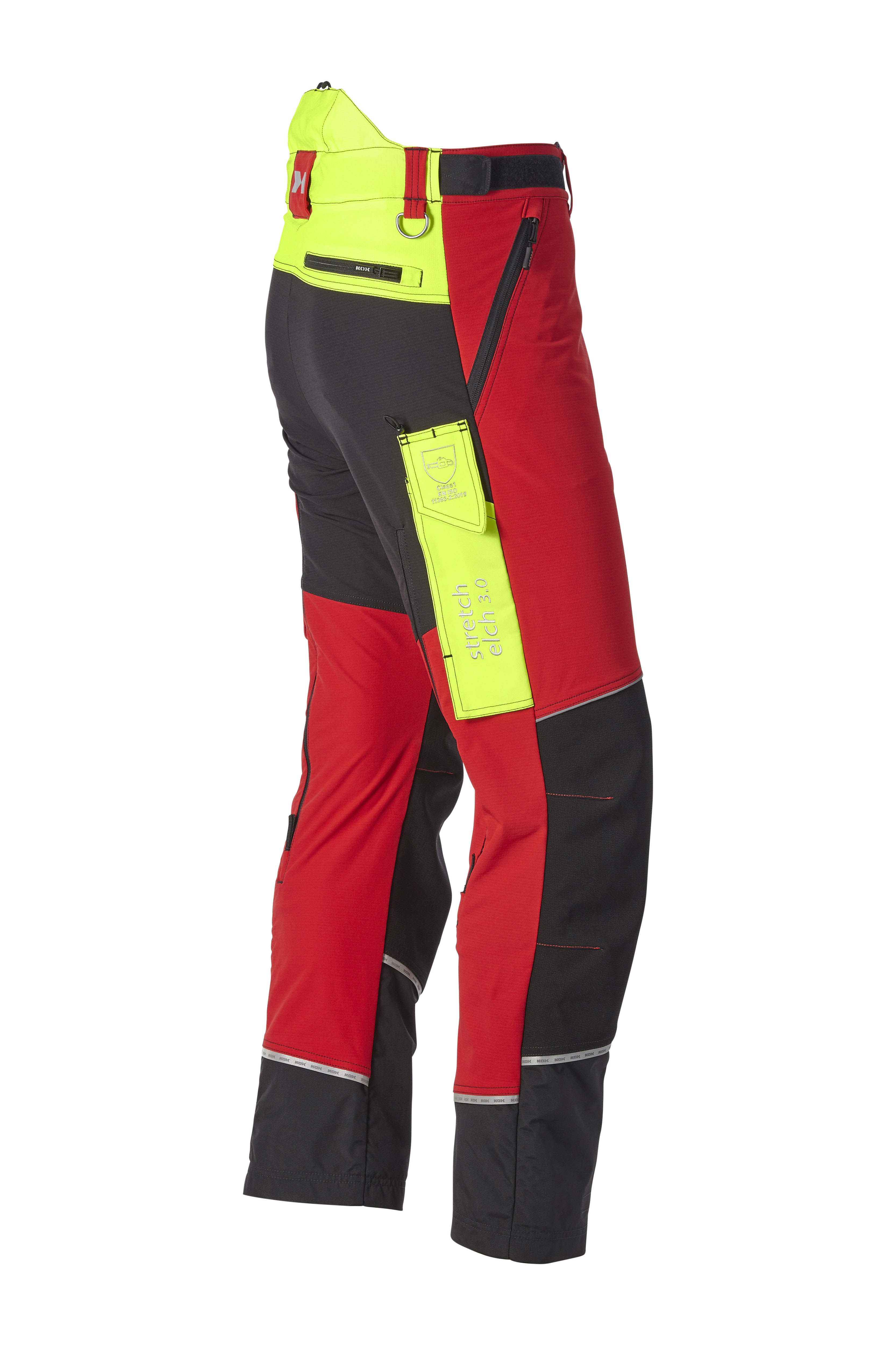 KOX-snijbeschermingsbroek stretch Elch 3.0 rood/geel - bij KOX online bestellen | XX71236