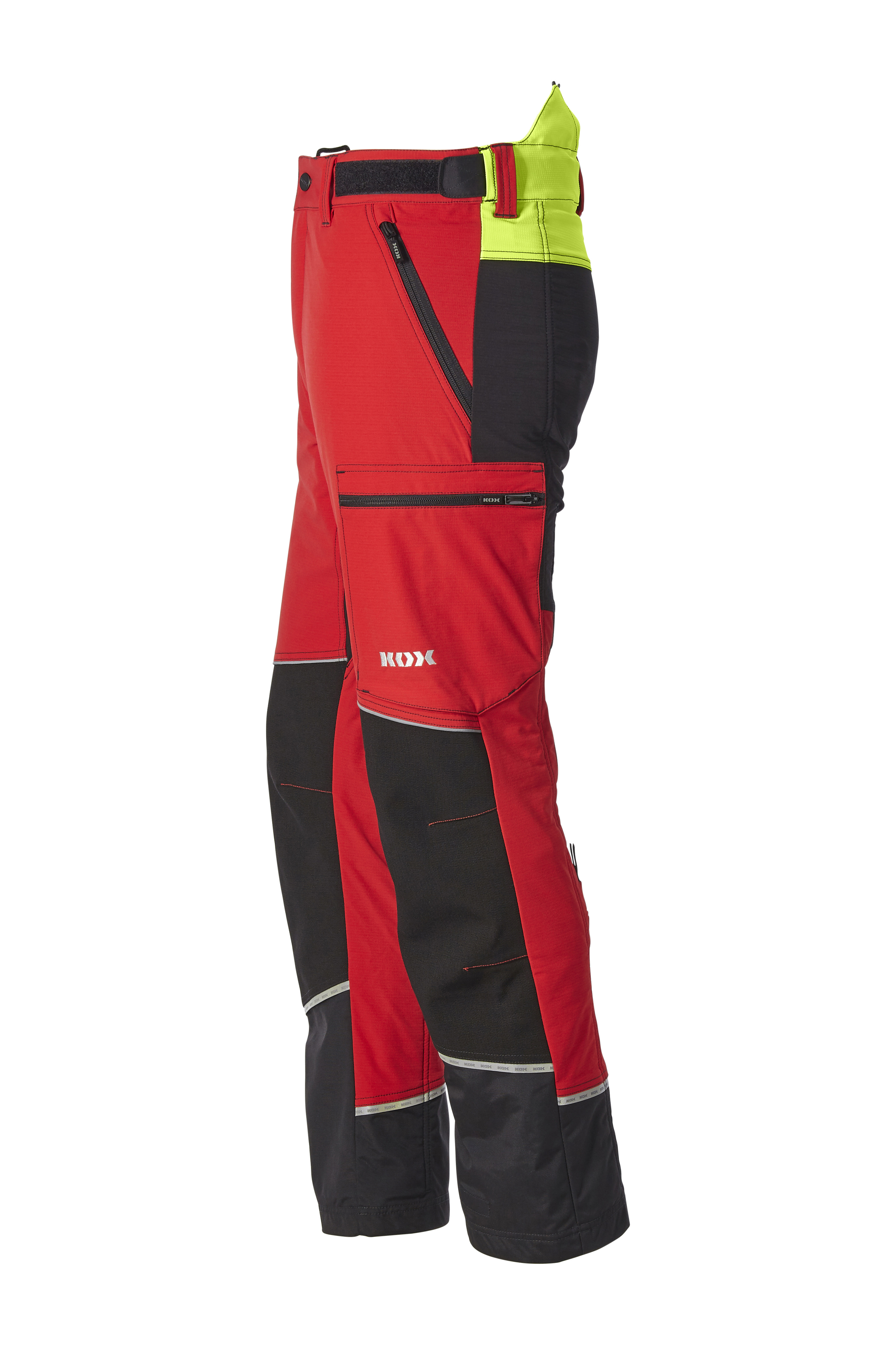 KOX-snijbeschermingsbroek stretch Elch 3.0 rood/geel - bij KOX online bestellen | XX71236