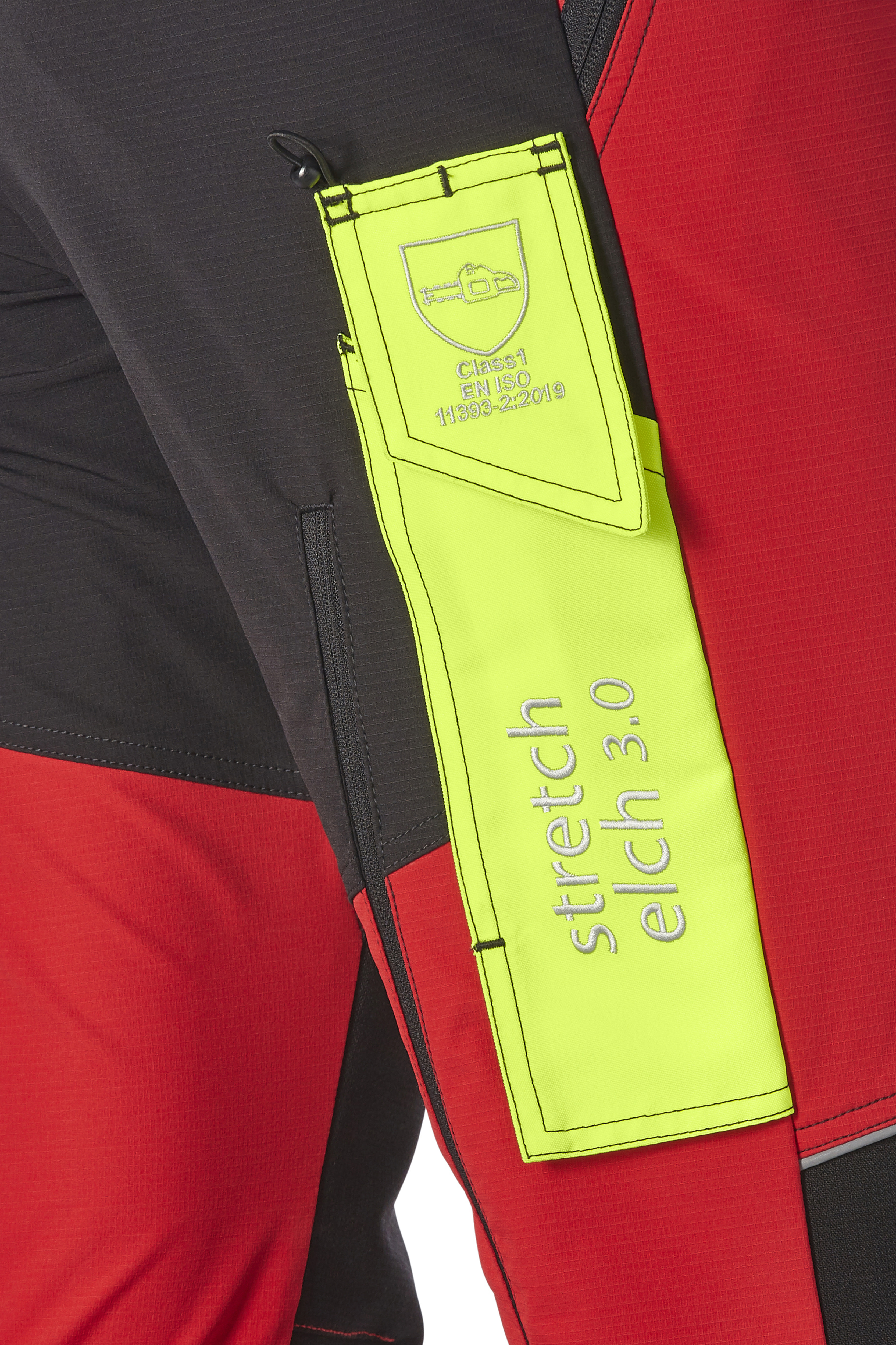 KOX-snijbeschermingsbroek stretch Elch 3.0 rood/geel - bij KOX online bestellen | XX71236