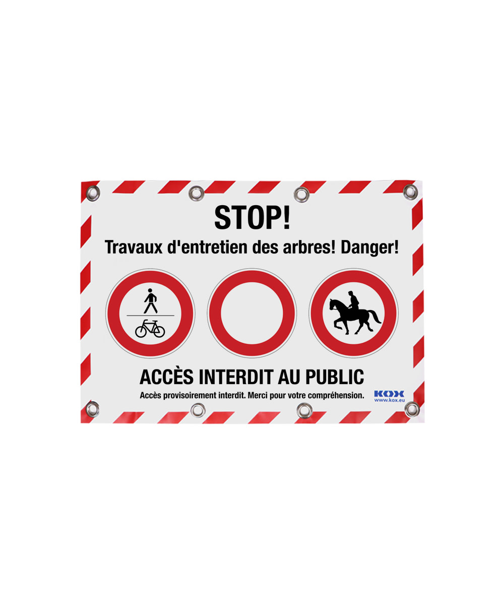  Bche de signalisation/barrage KOX 45 x 65 cm pour la dlimitation lors de travaux d’lagage - commander en ligne chez KOX | XX9759-FR 