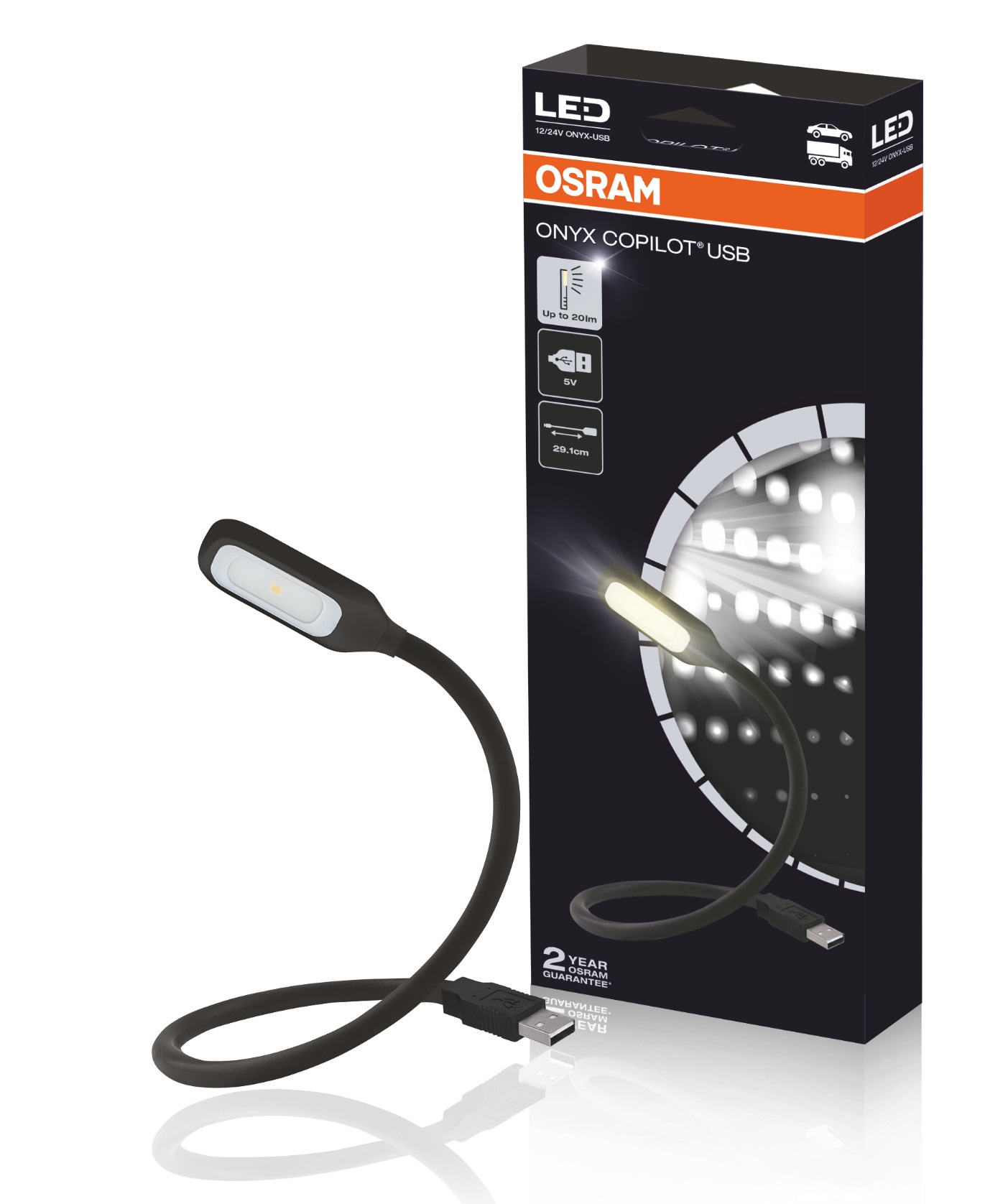 Osram LED Arbeitsleuchte ONYX COPILOT LED-Leselicht mit USB - bei KOX online bestellen | XXASOCOUSB