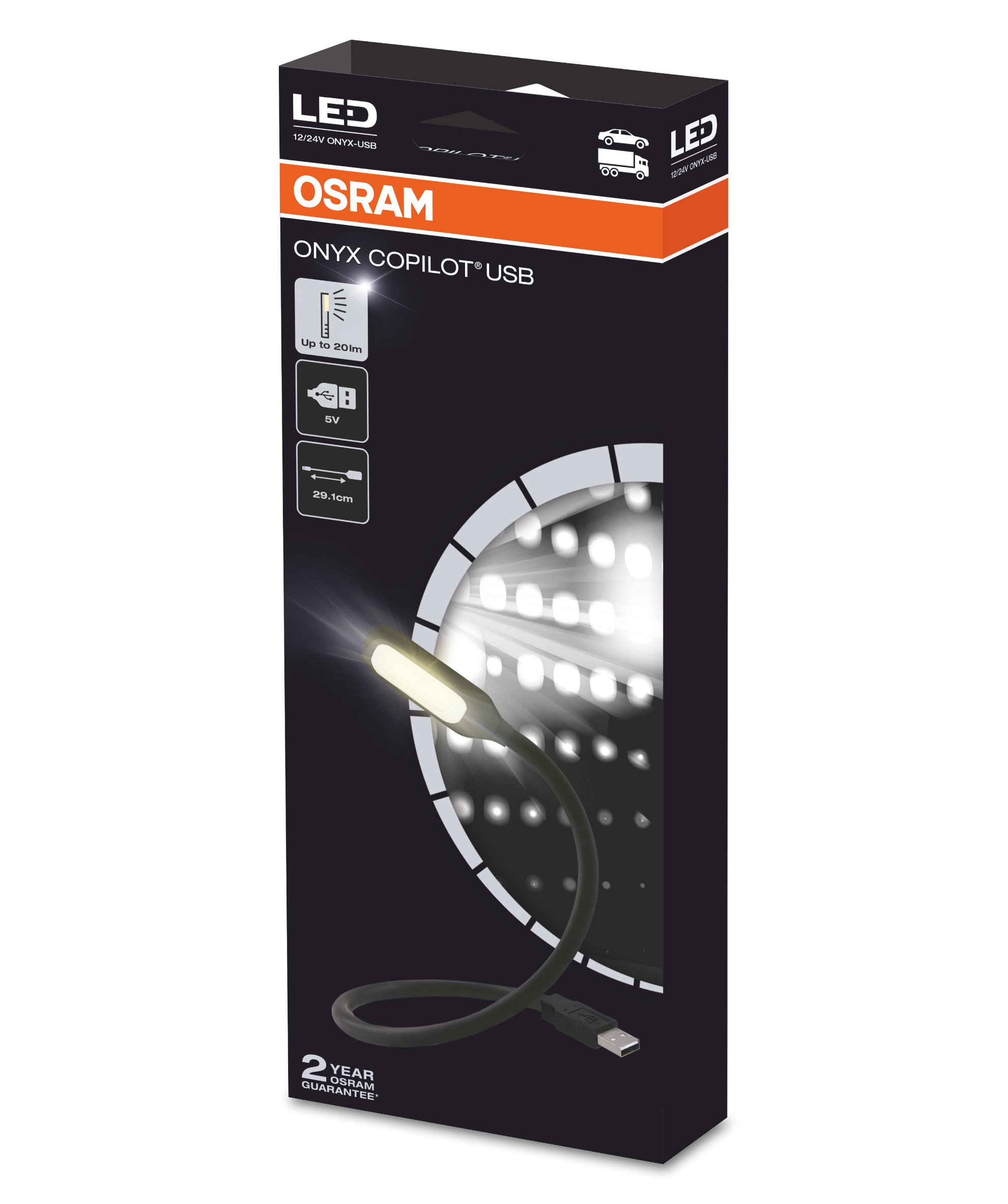 Osram LED Arbeitsleuchte ONYX COPILOT LED-Leselicht mit USB - bei KOX online bestellen | XXASOCOUSB