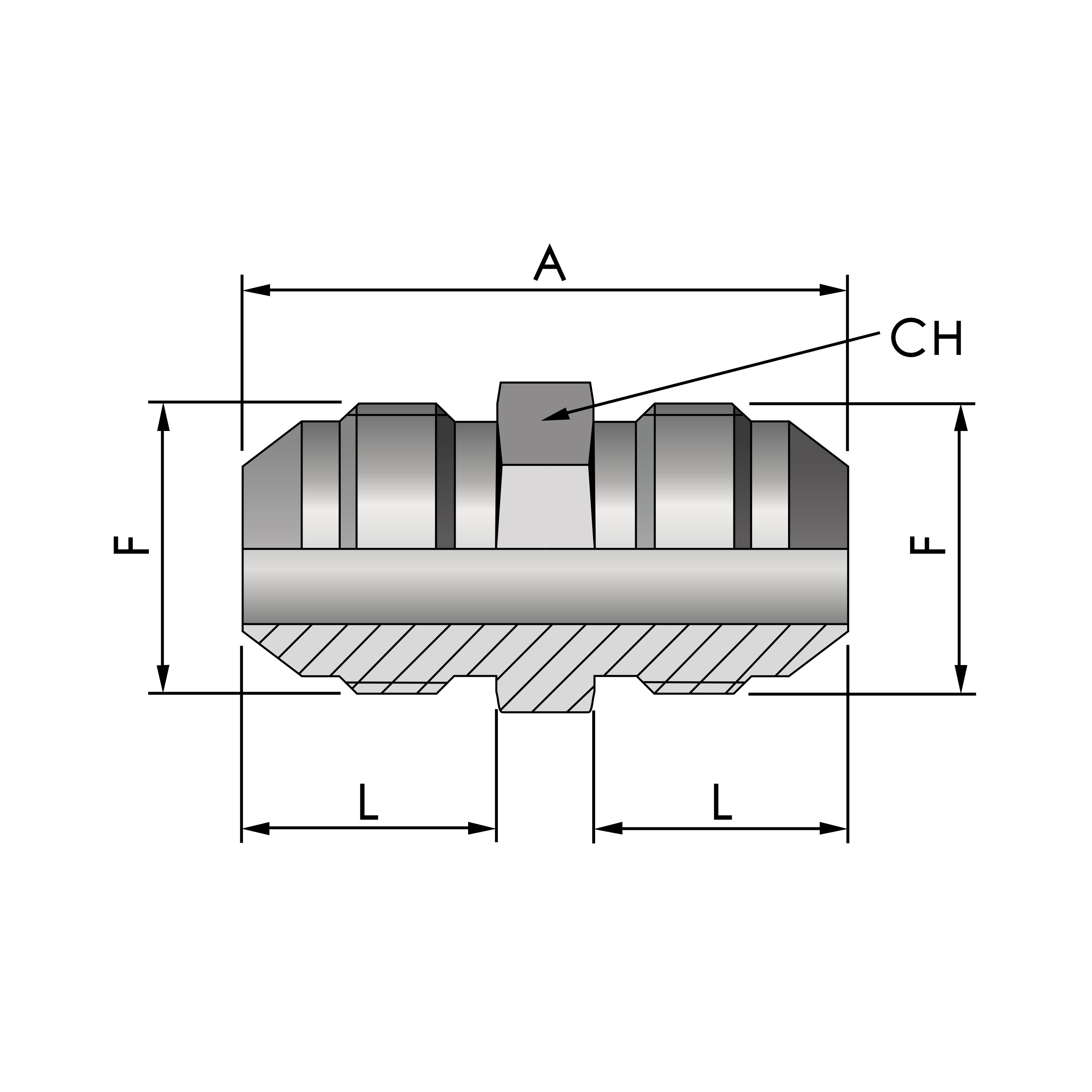  FB Hydraulic Adapter JIC - bij KOX online bestellen | XXST1010-0000 