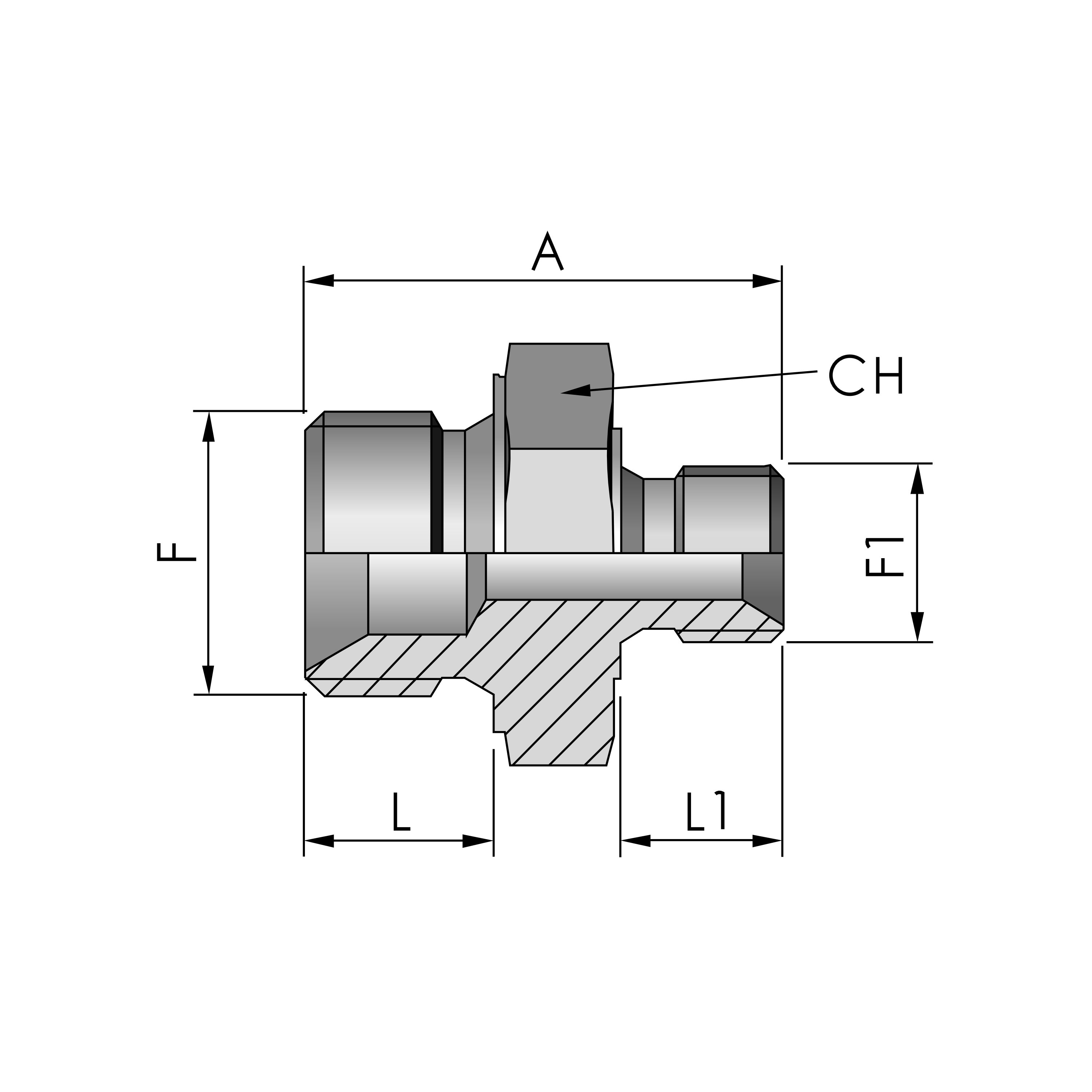  FB Hydraulic Adapter BSP - bei KOX online bestellen | XXST132-0000 