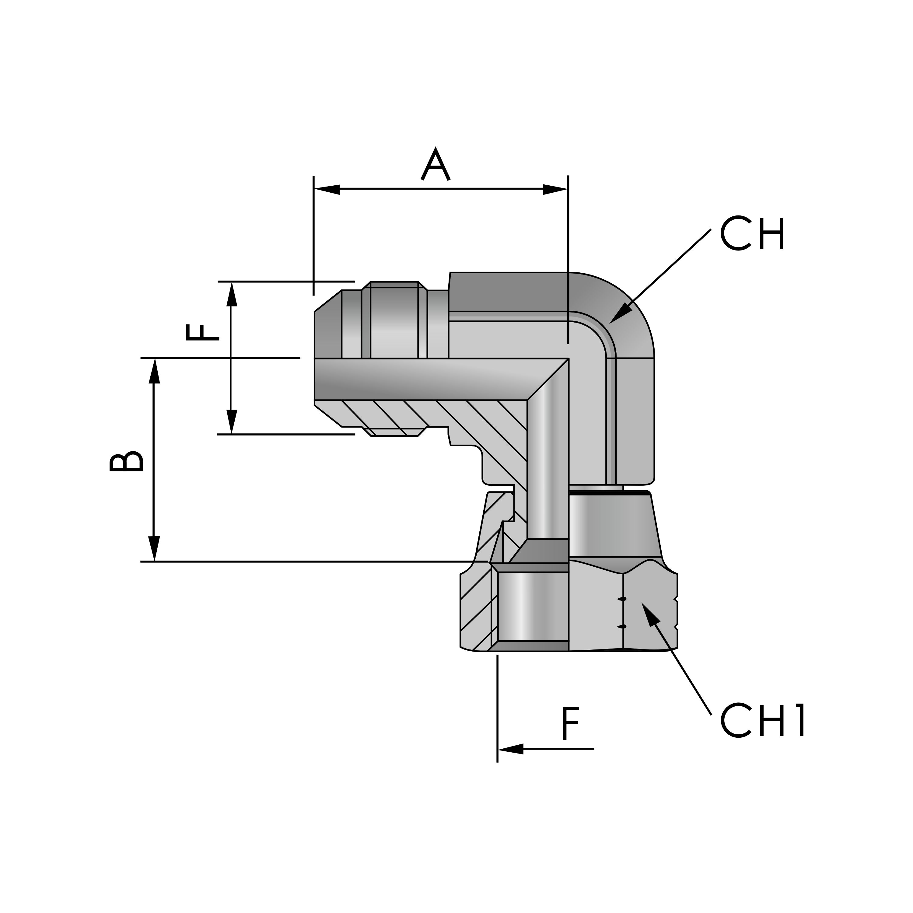  FB Hydraulik Adapter JIC - bij KOX online bestellen | XXST203-0000 