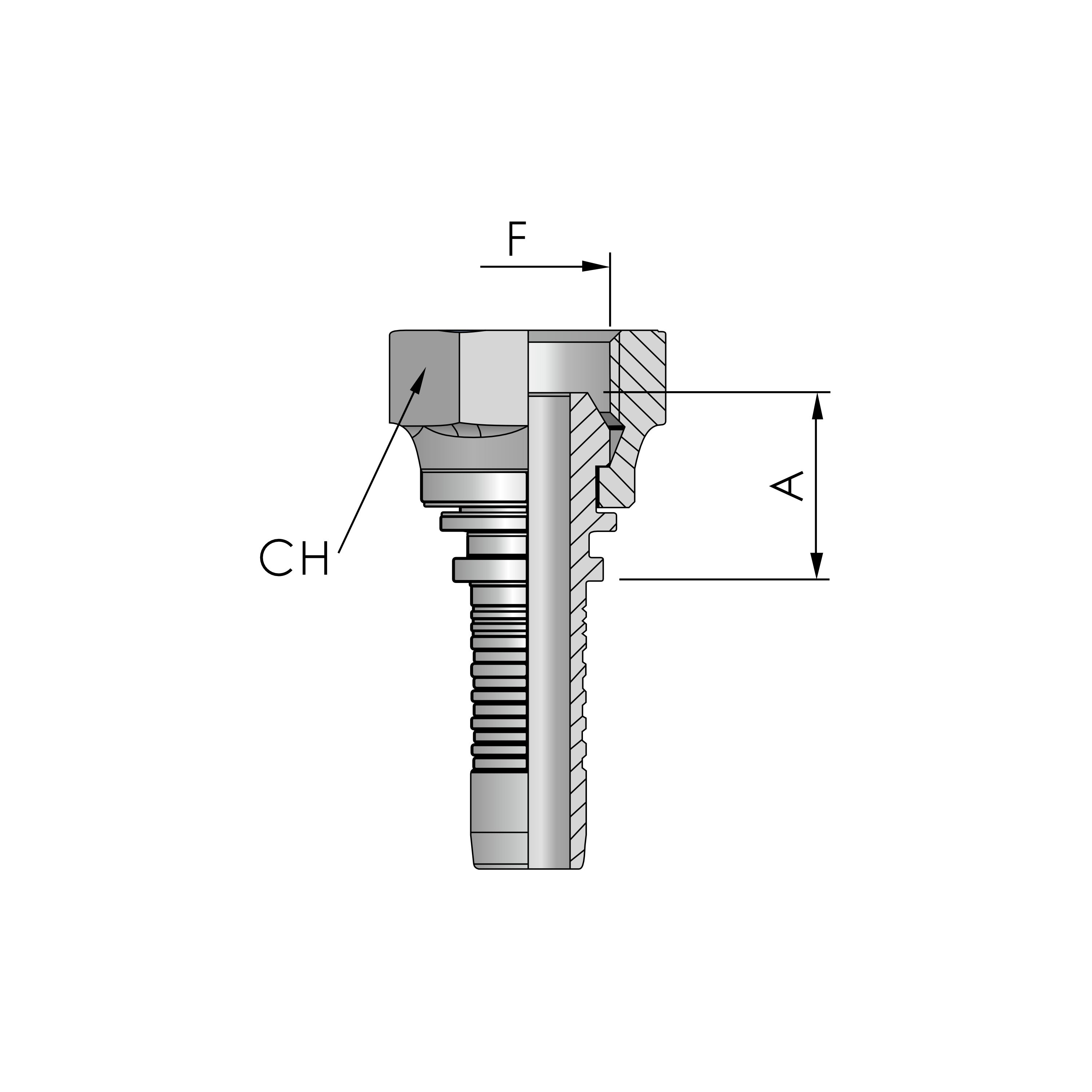  FB Hydraulic Compressienippel BSP - bij KOX online bestellen | XXST4021-0000 