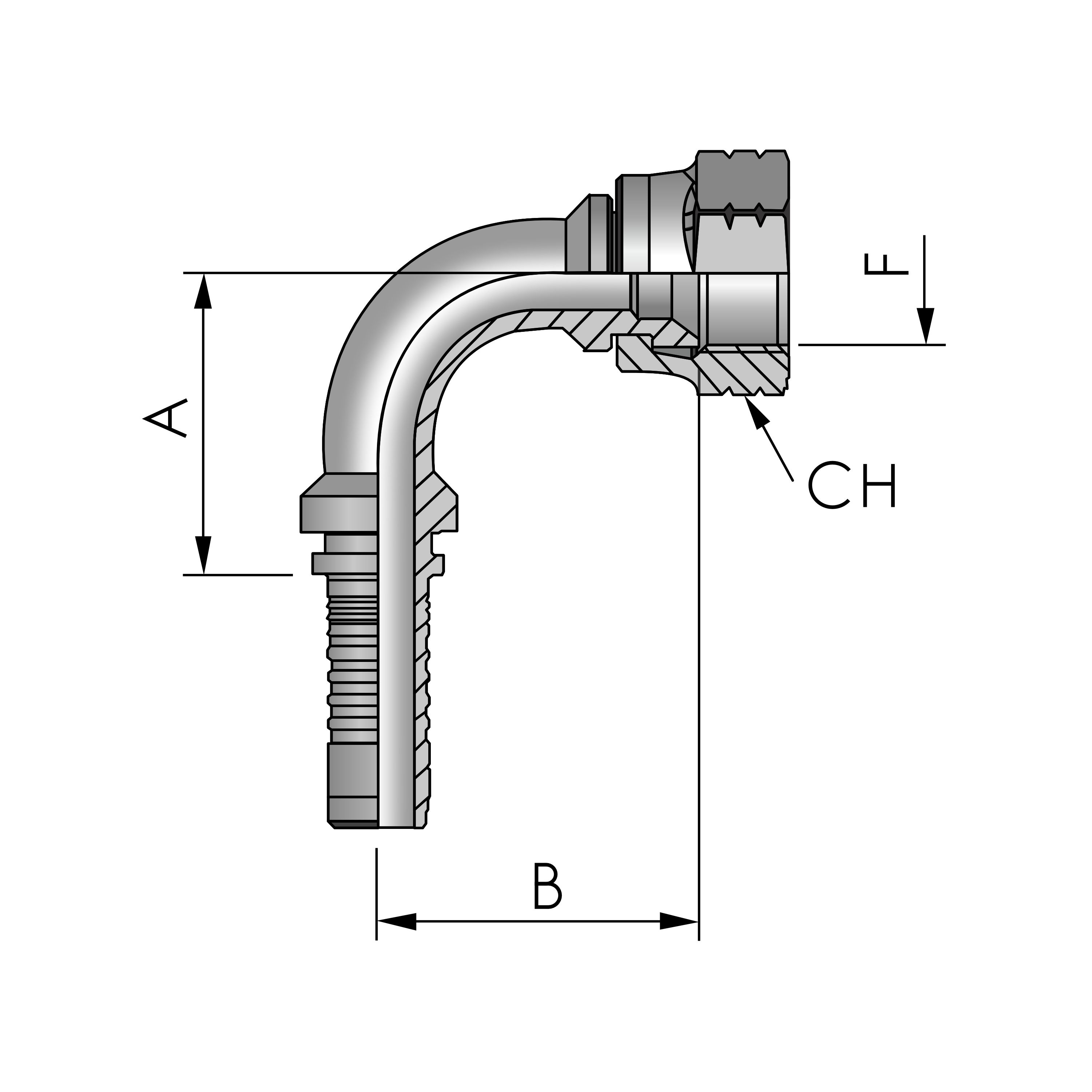  FB Hydraulic Pressnippel JIC - bij KOX online bestellen | XXST4291-0000 