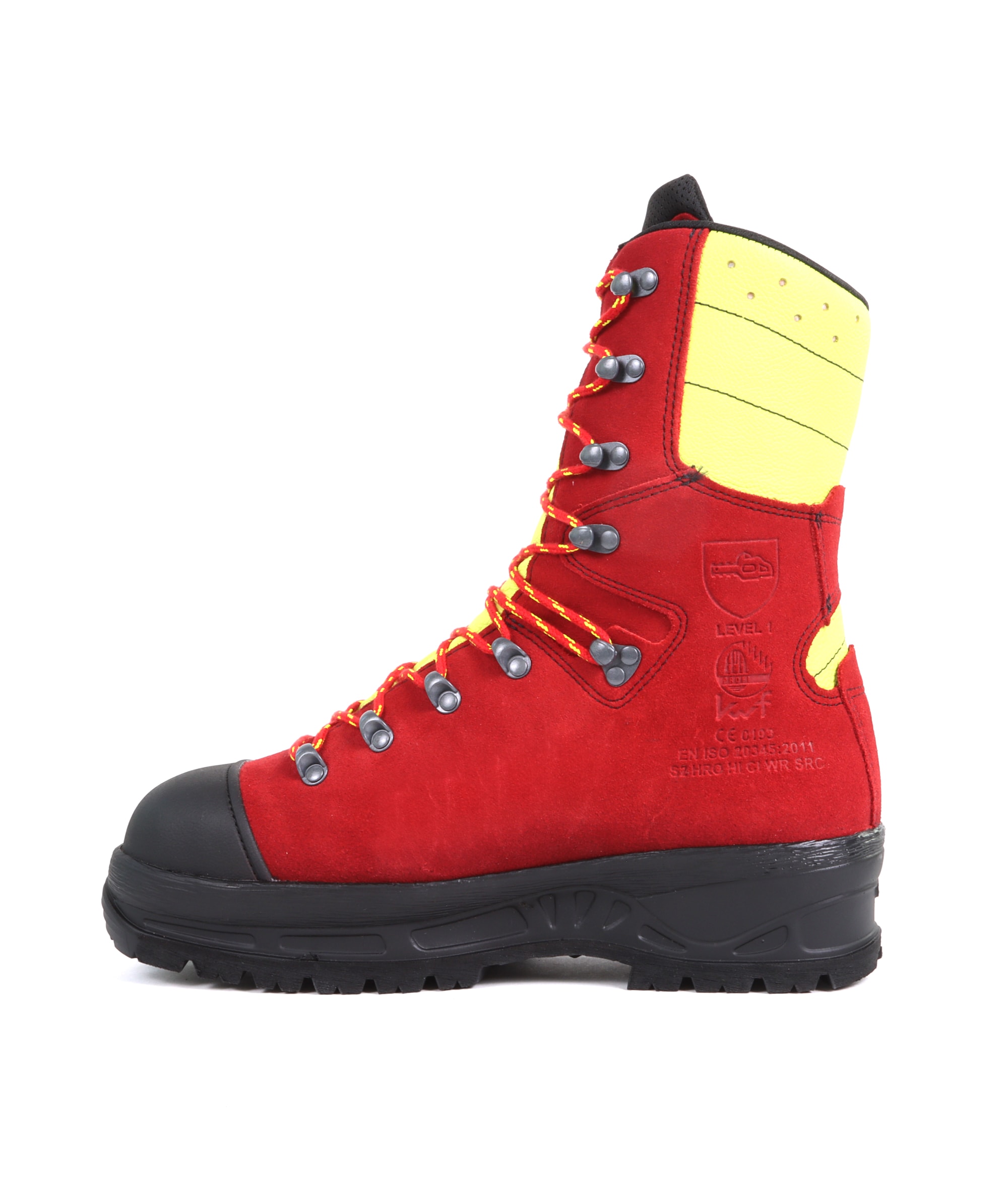 HAIX Protector 2.0 brodequins de protection anti-coupures dition KOX avec Gore-Tex rouge/jaune - commander en ligne chez KOX | XX73135