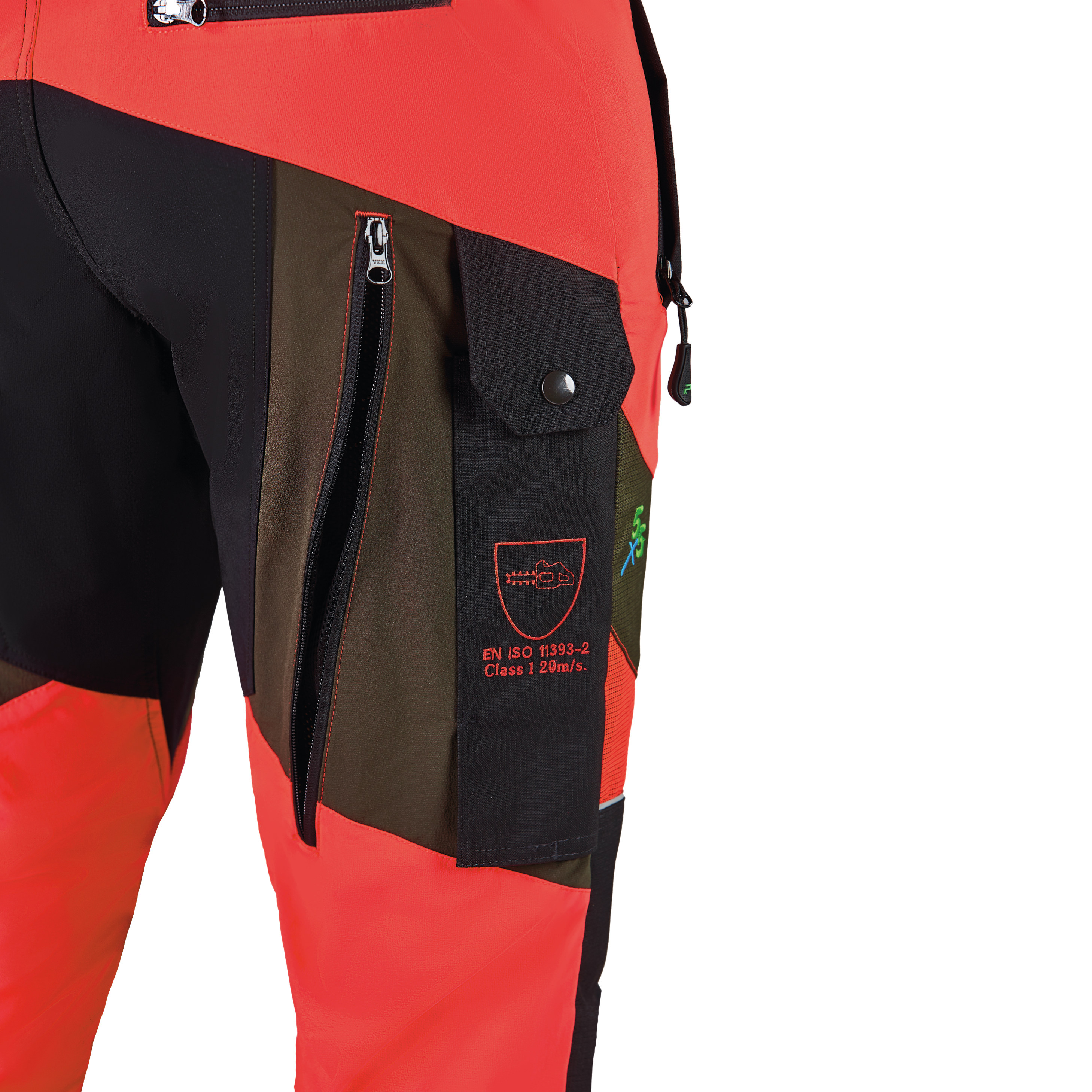 PSS Schnittschutzhose X-treme Breeze Neonrot/Grn - bei KOX online bestellen | XX71230