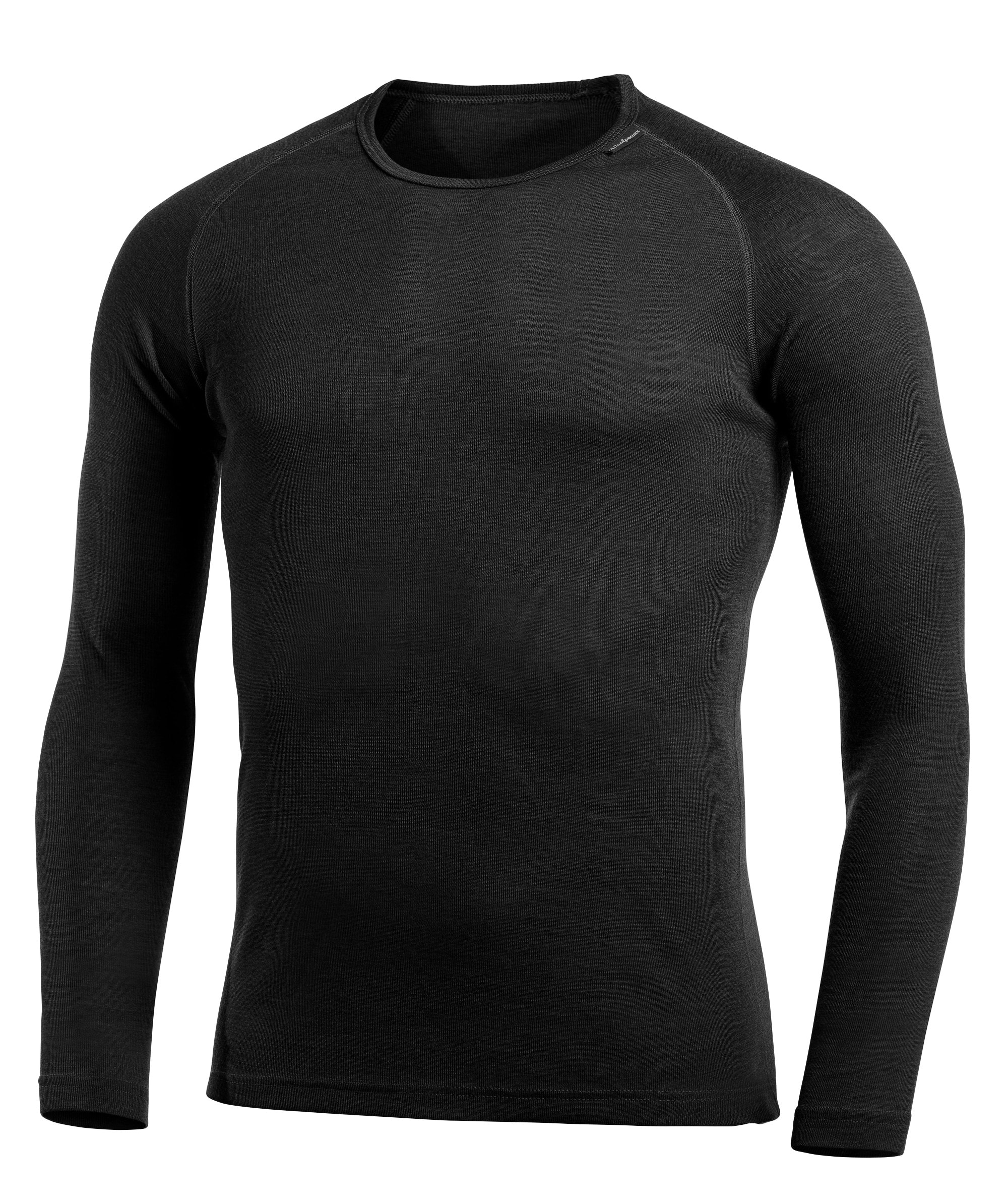 Woolpower Crewneck LITE hemd met ronde hals / shirt lange mouwen van merinowol black - bij KOX online bestellen | XXWP7111S