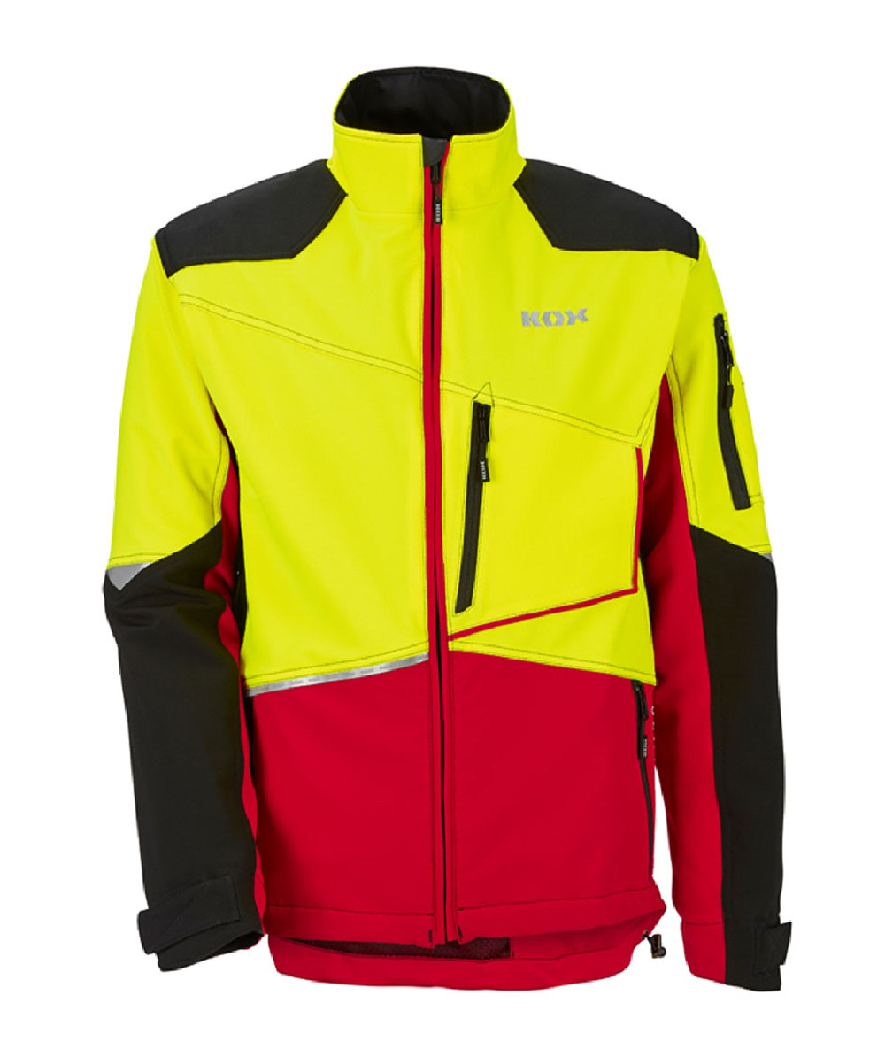 Veste forestire Stretch Elch 2.0 KOX rouge/jaune - commander en ligne chez KOX | XX71420