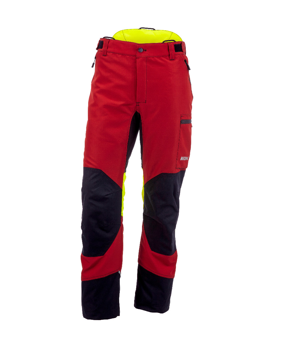 KOX Schnittschutzhose Duro 3.0 Rot/Gelb Gre 25 untersetzt - bei KOX online bestellen | XX71233-25
