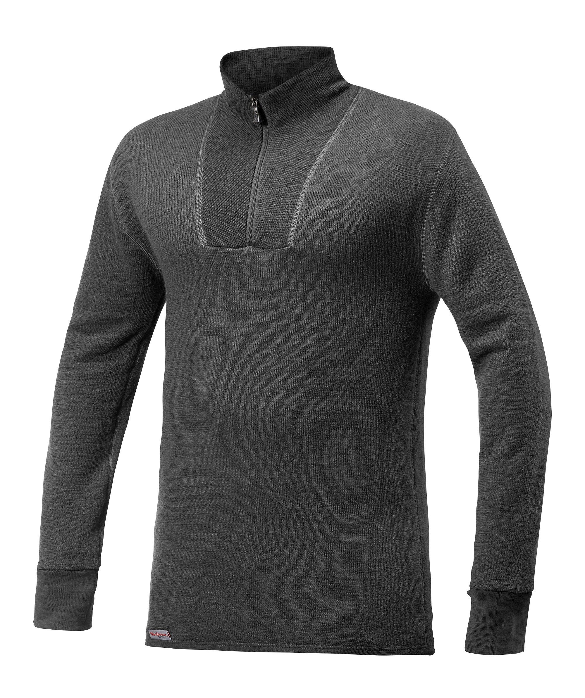  T-shirt  col roul Woolpower Zip Turtleneck 200 / T-shirt en mrinos  manches longues grey - commander en ligne chez KOX | XXWP7222G 
