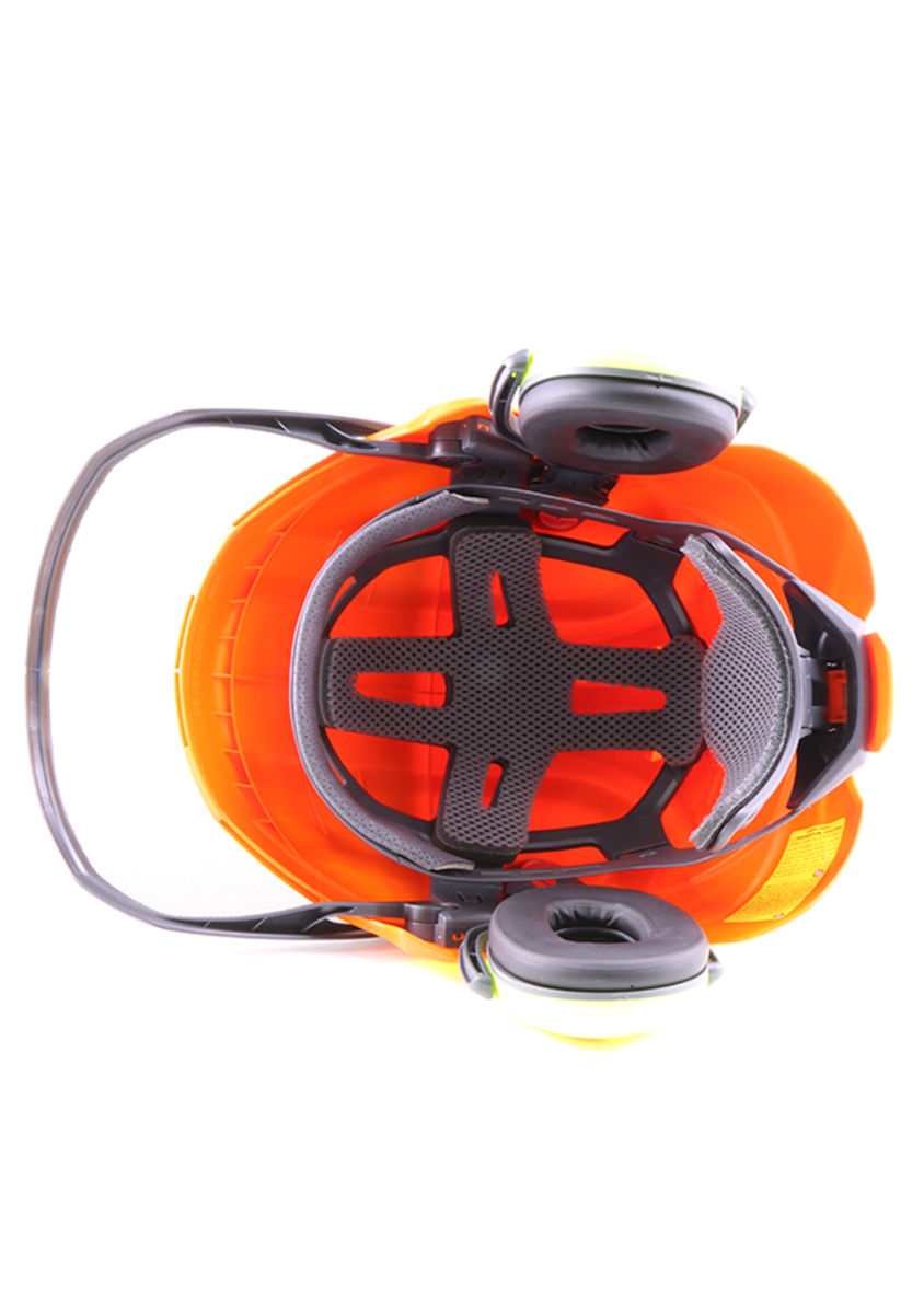 PROTOS Forsthelm / Schutzhelm mit Gehrschutz und Visier Integral Forest Orange/Gelb - bei KOX online bestellen | XX74112